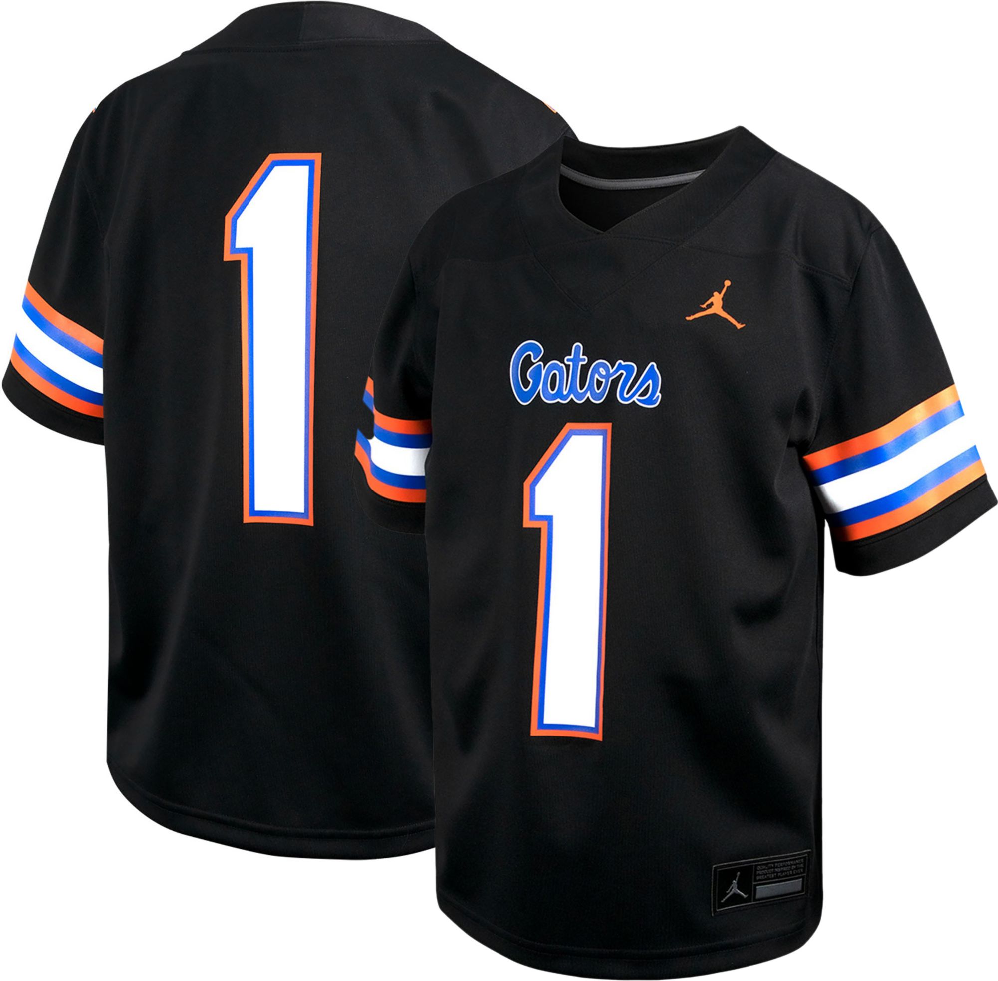 Jordan Little Kid's Florida Gators #1 Black Alternate Replica Football Jersey product image