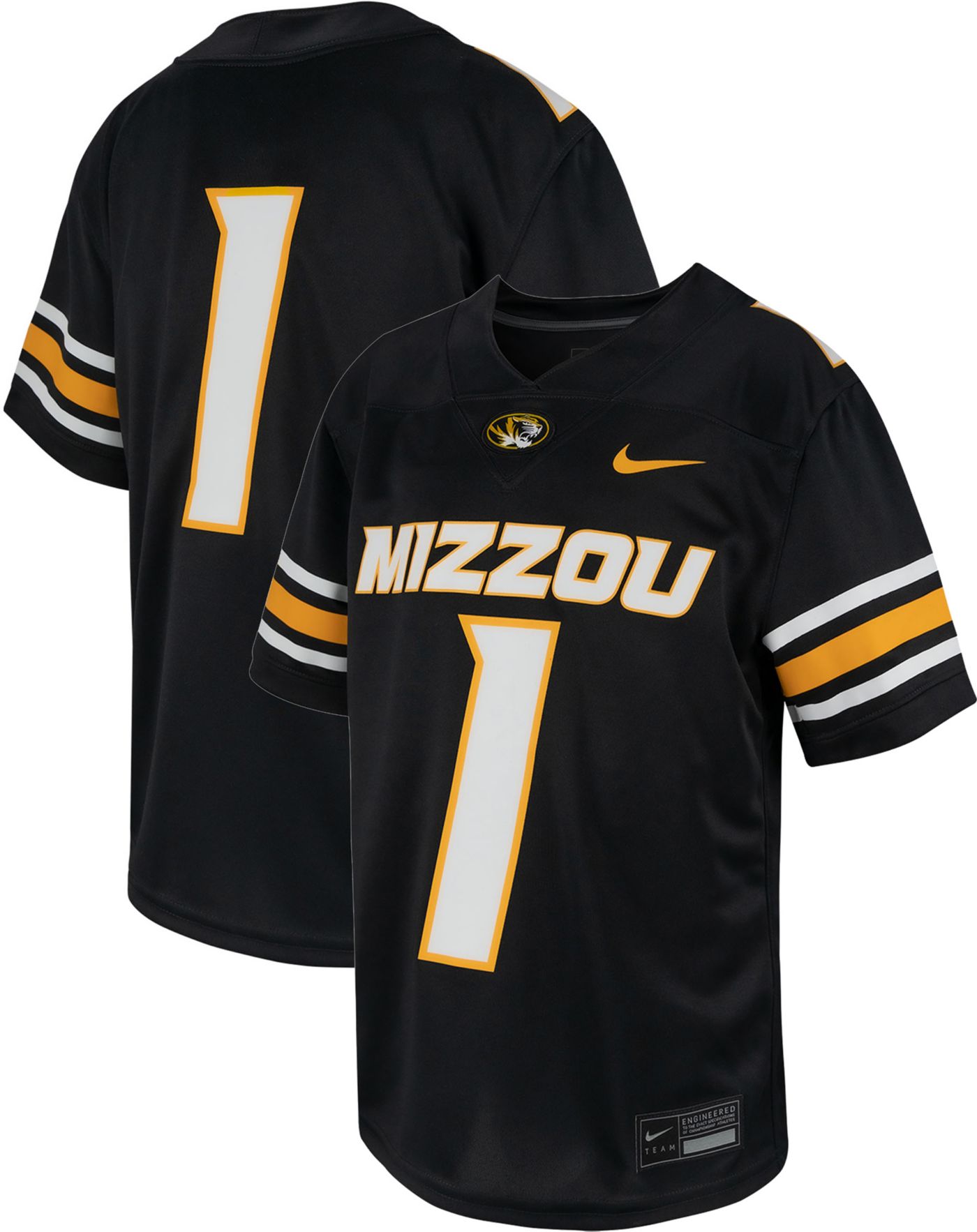 Nike Little Kids Missouri Tigers 1 Black Replica Home Football Jersey Dick s Sporting Goods