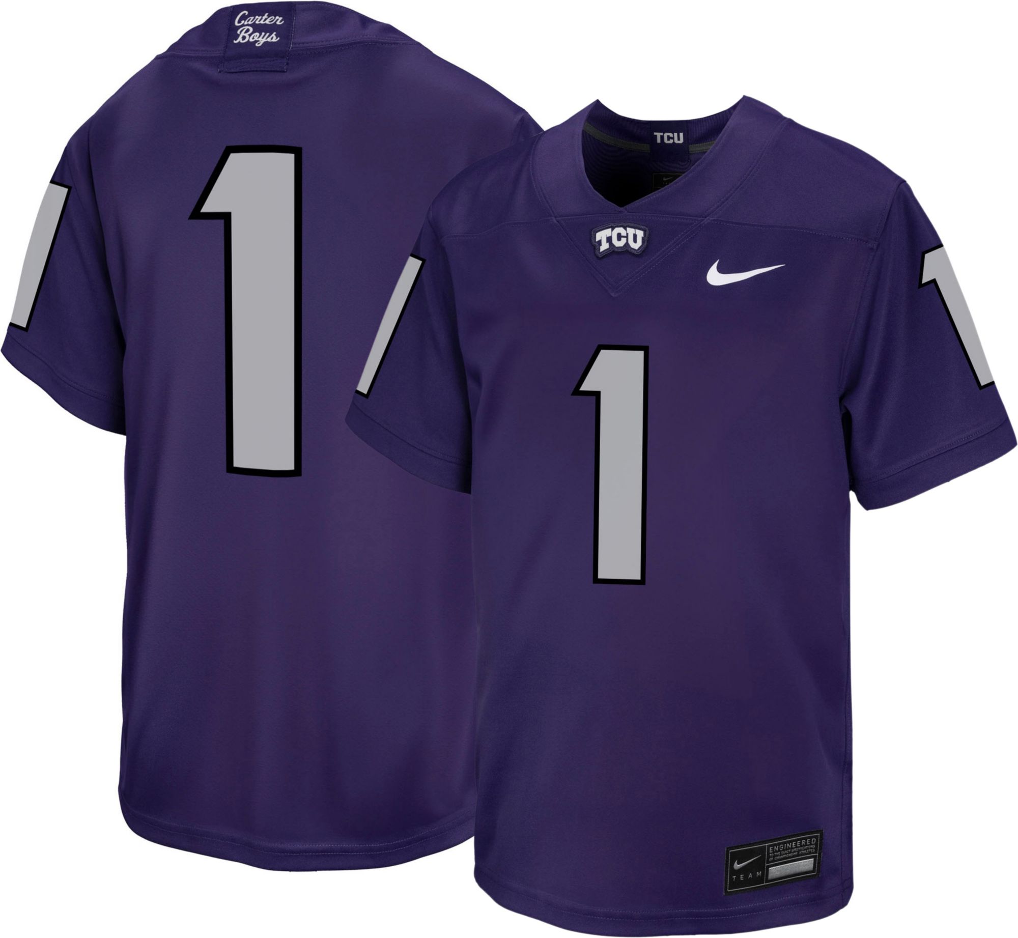 Nike Little Kid's TCU Horned Frogs #1 Purple Replica Football Jersey product image