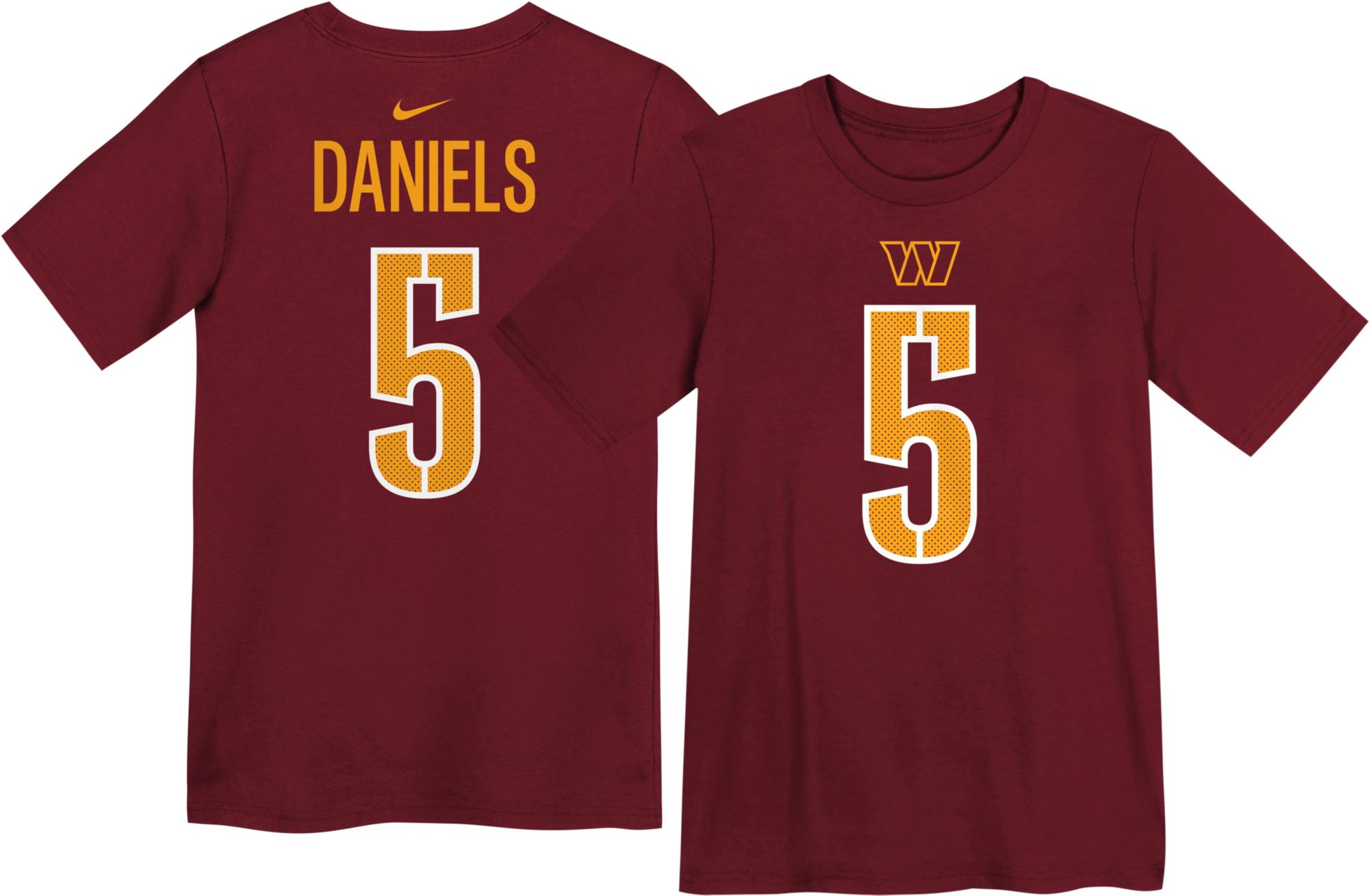 Nike Little Kids' Washington Commanders Red Jayden Daniels #5 T-Shirt product image