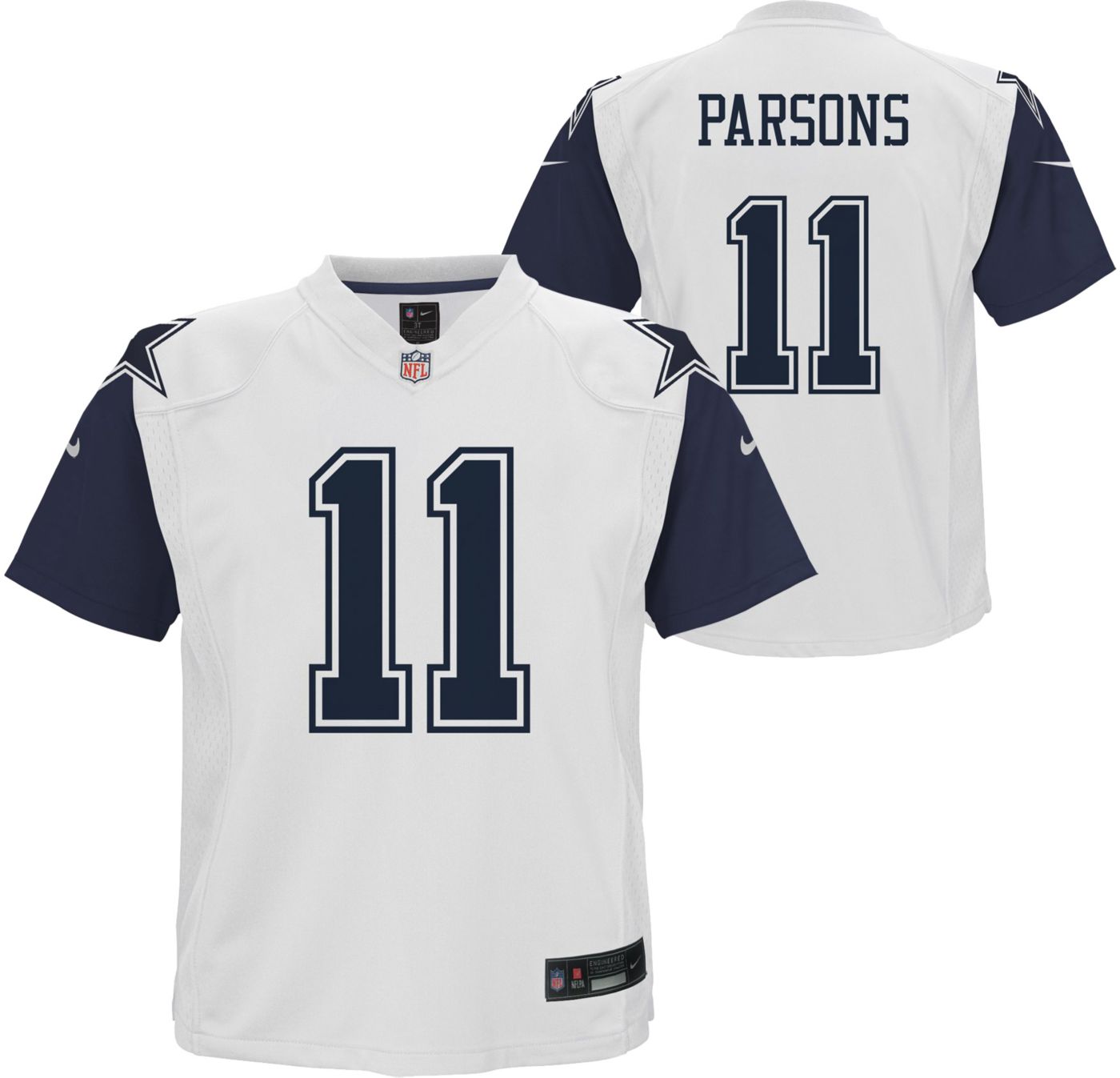 Nike Little Kids Dallas Cowboys Micah Parsons 11 Second Alternate White Game Jersey Dick s Sporting Goods