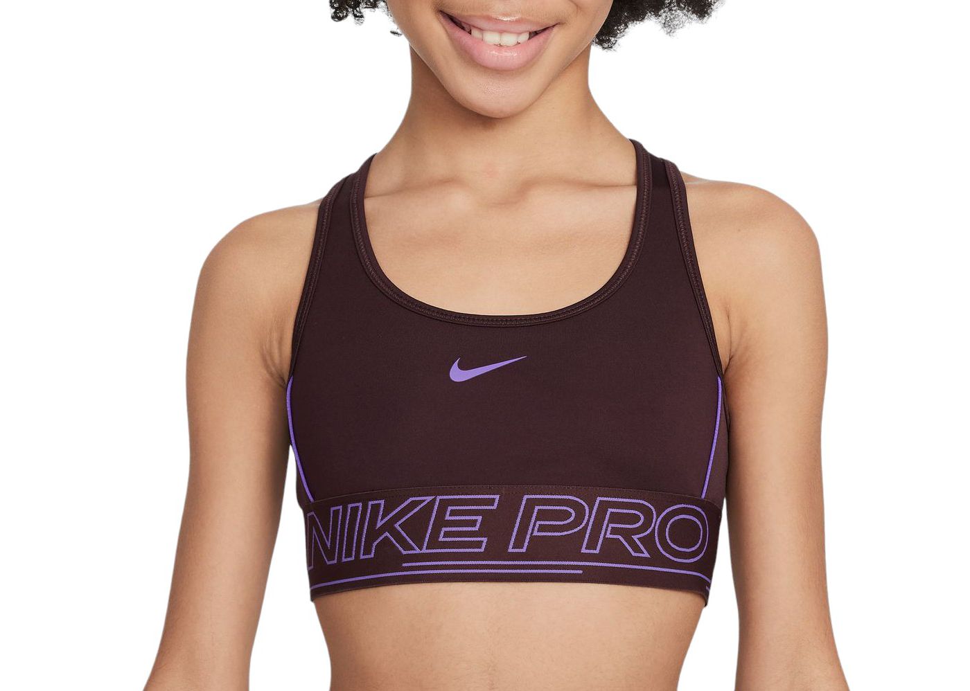 Burgundy nike sports bra hotsell