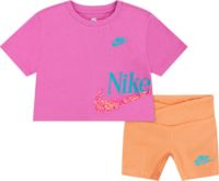 Nike Little Girls' Wild Flower Boxy Tee & Shorts Set