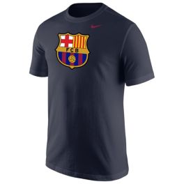 Nike Men s FC Barcelona Navy Logo Core T Shirt Dick s Sporting Goods