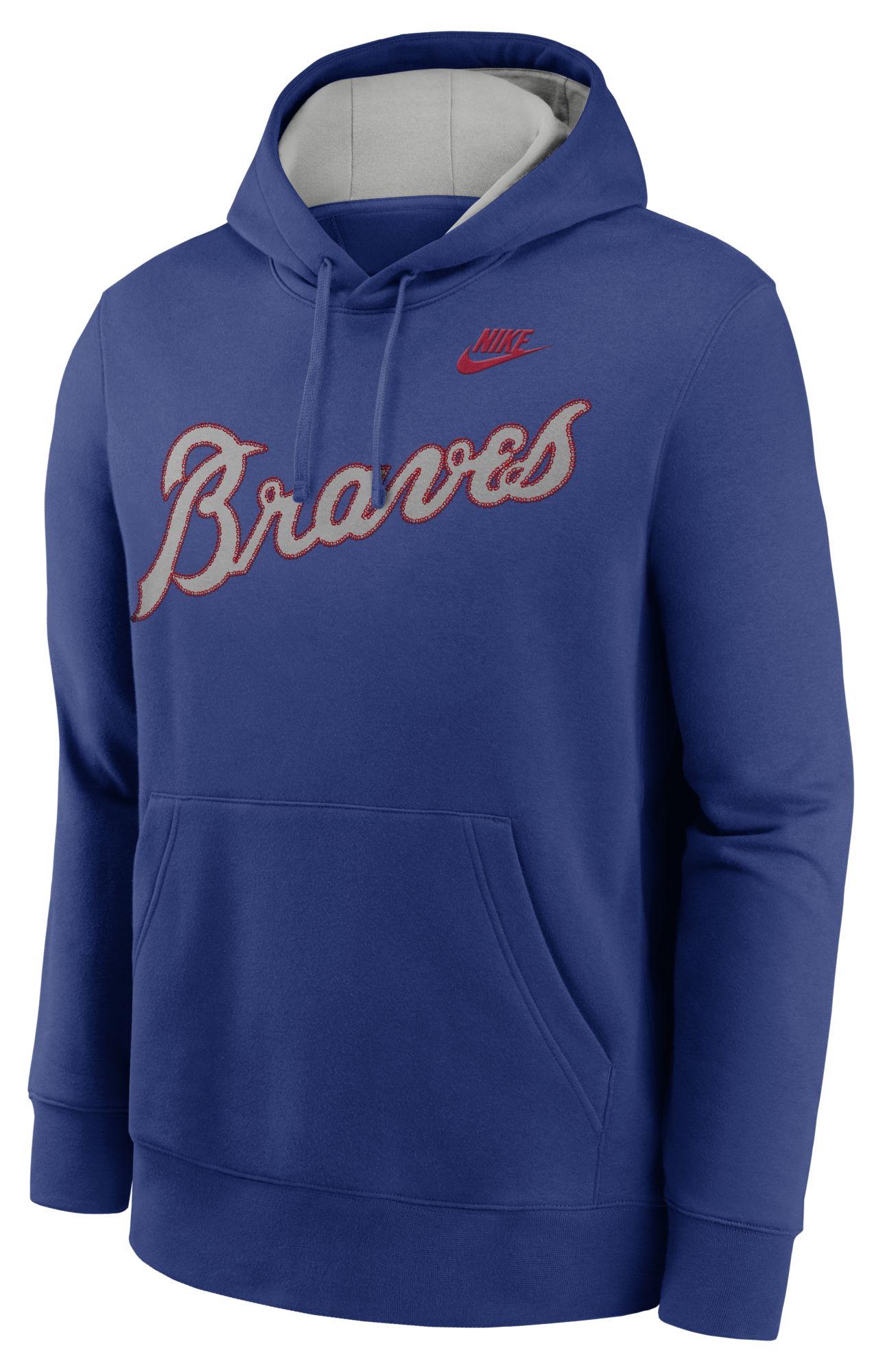 Nike Men's Atlanta Braves Blue Rewind Club Pullover Hoodie