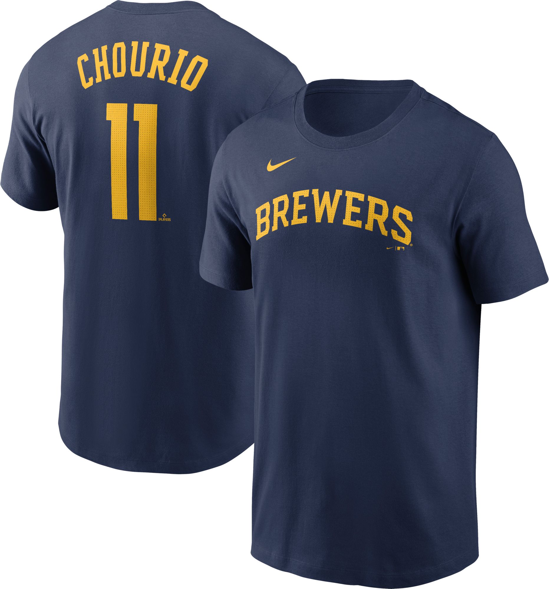 Nike Men's Milwaukee Brewers Jackson Chourio #11 Navy T-Shirt product image