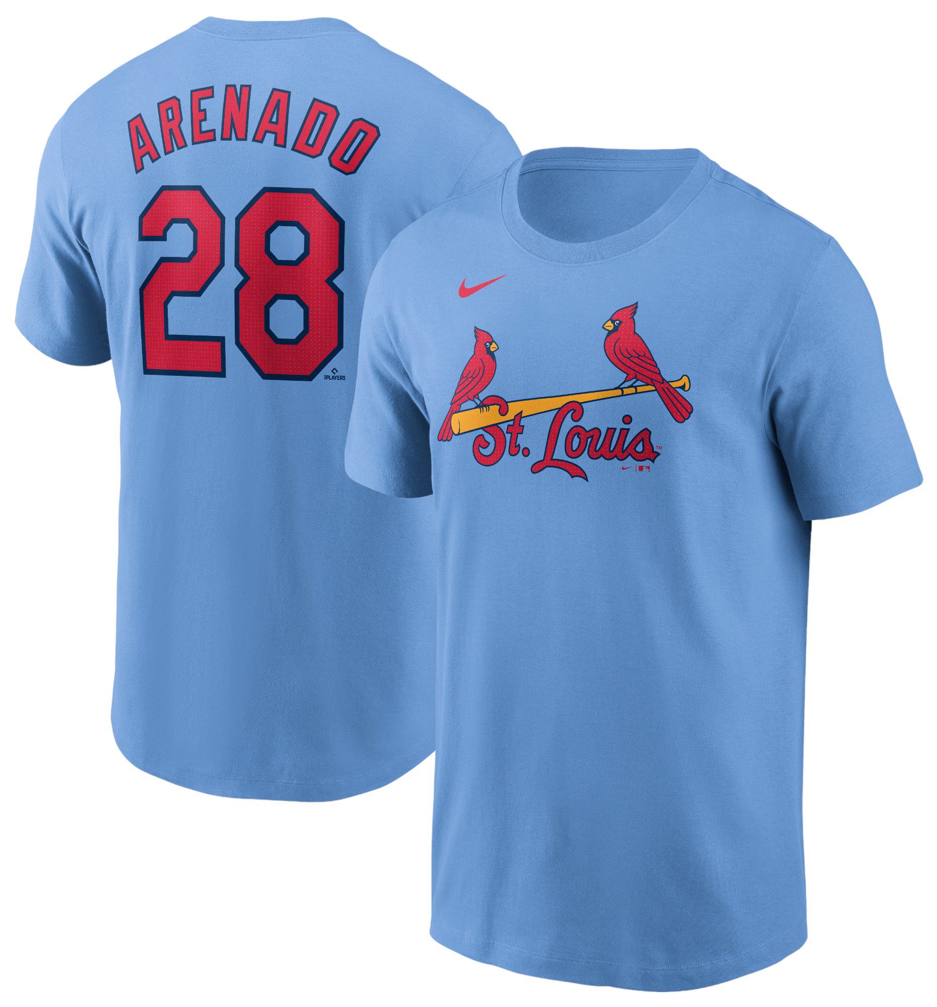 Nike Men's St. Louis Cardinals Nolan Arenado #28 Blue T-Shirt product image