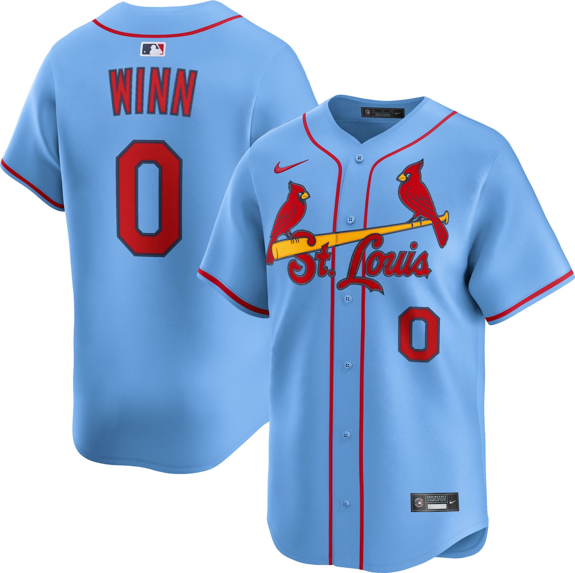 Nike Men's St. Louis Cardinals Masyn Winn #0 Light Blue Limited Replica Jersey product image