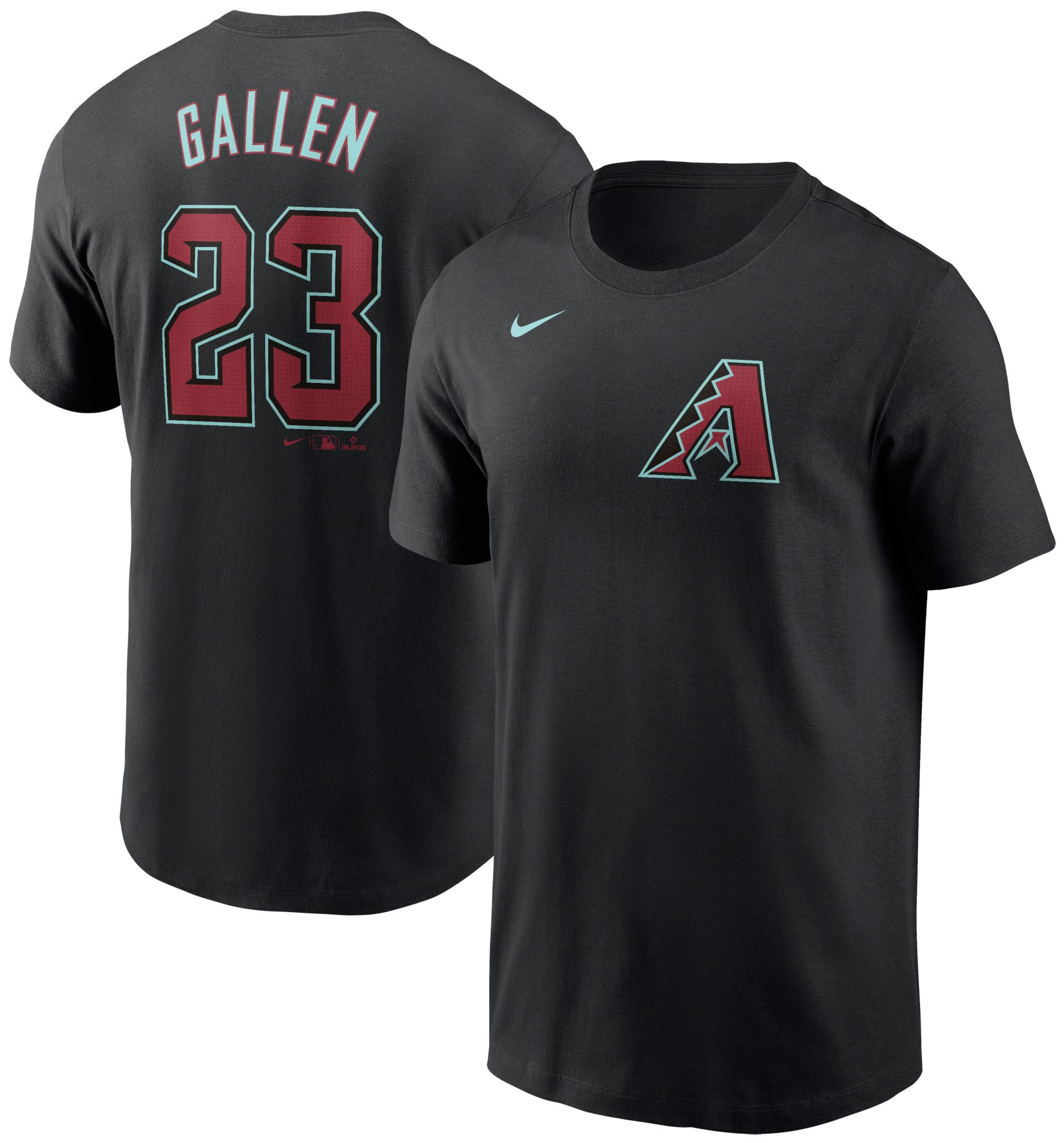 Nike Adult Arizona Diamondbacks Zac Gallen #23 Black T-Shirt product image