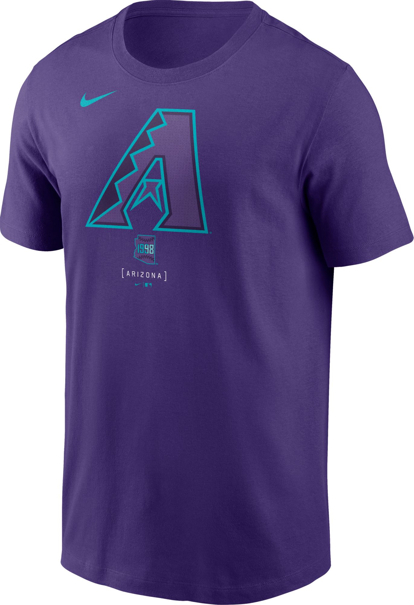 Nike Men's Arizona Diamondbacks City Connect Logo Cotton Purple T-Shirt product image