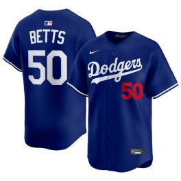Nike Dodgers ユニフォーム BETTS 50 L Blue Nike MLB LA Dodgers Betts #50 Alternate Jersey - JD