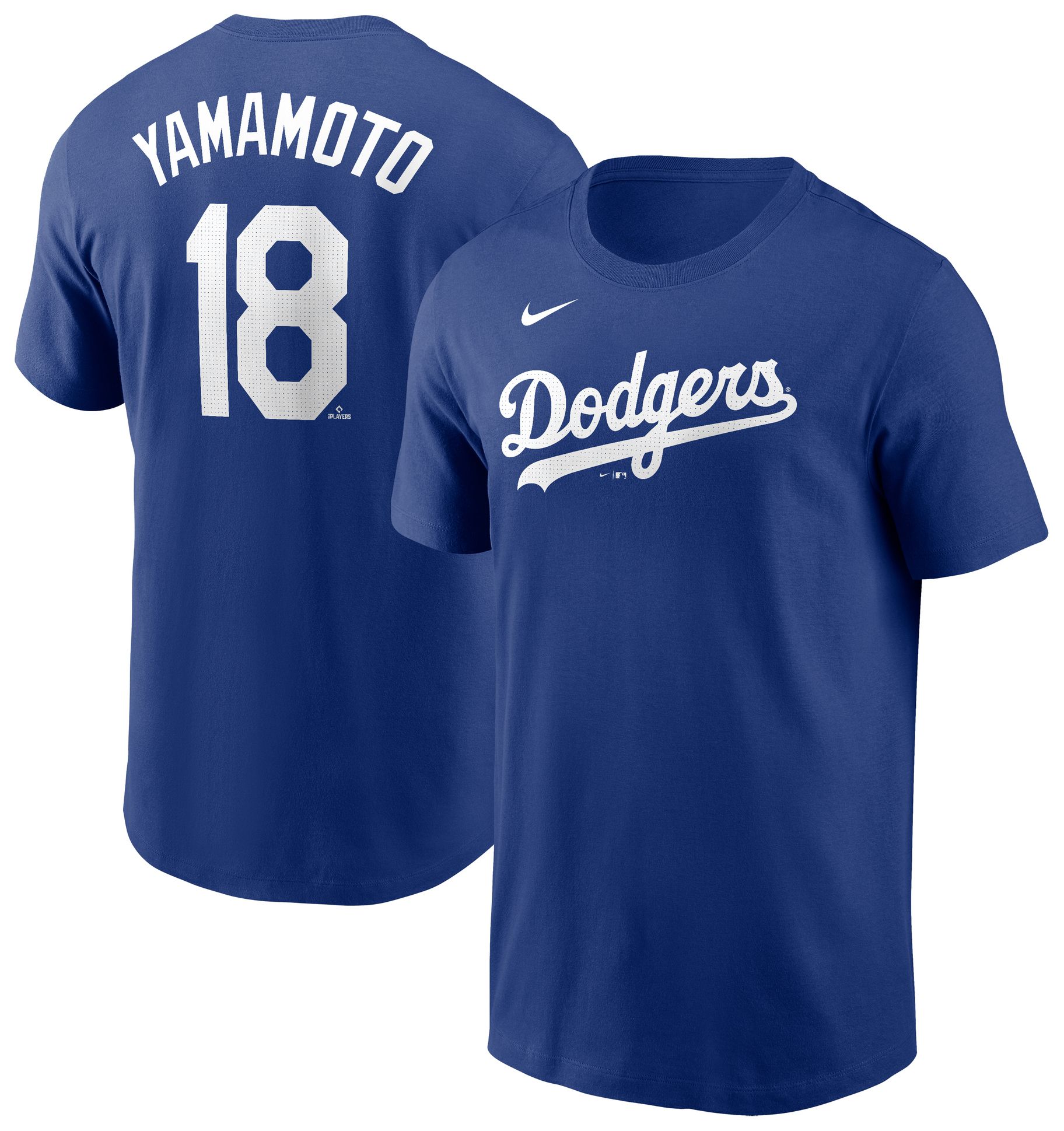 Nike Adult Los Angeles Dodgers Yoshinobu Yamamoto #18 Blue T-Shirt