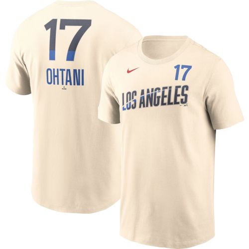 Nike Men's Los Angeles Dodgers Tan Shohei Ohtani #17 Home T-Shirt