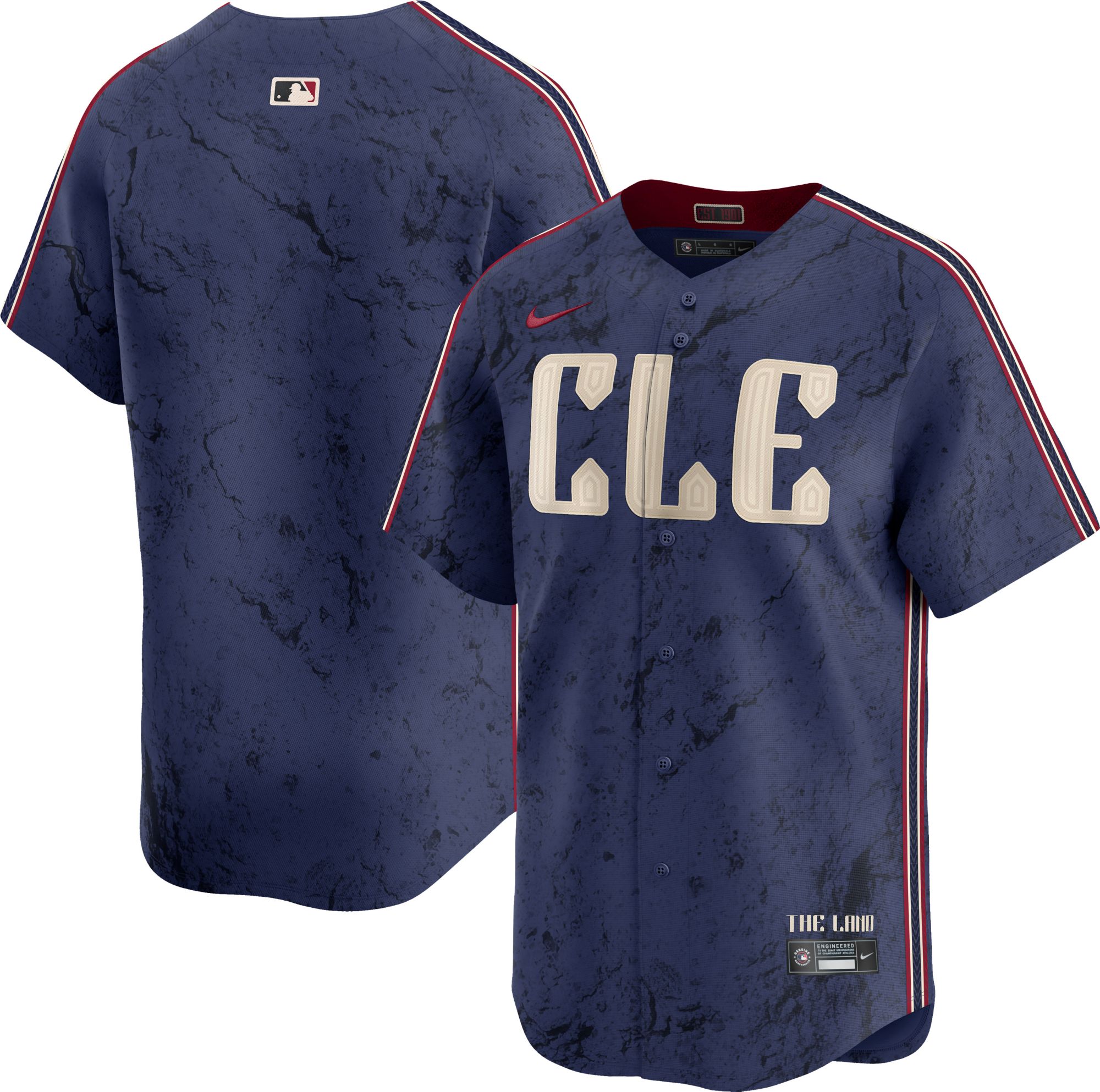 Nike Men's Cleveland Guardians City Connect Navy Blank Limited Vapor Jersey product image