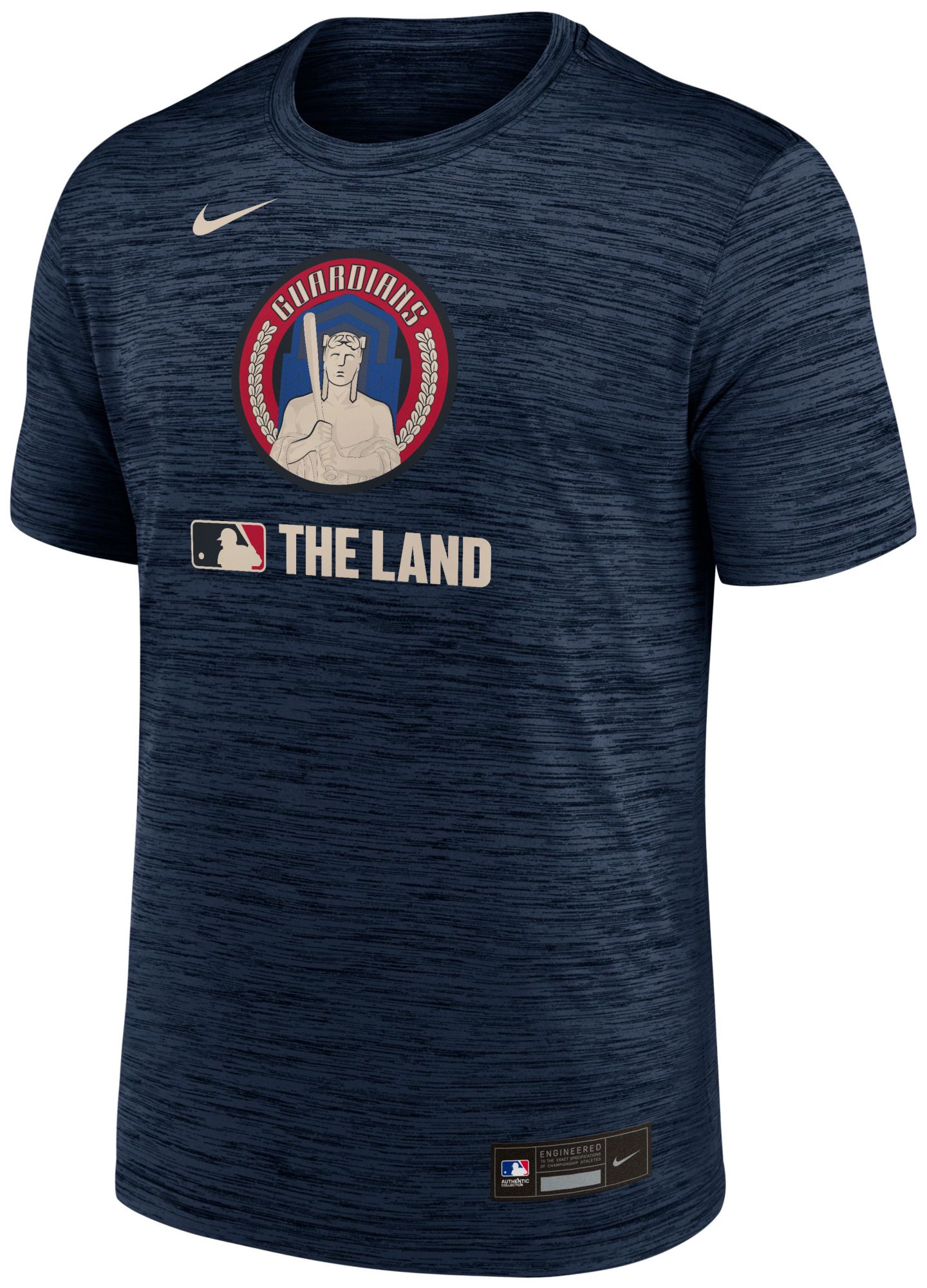 Nike Men's Cleveland Guardians Navy Velocity T-Shirt product image