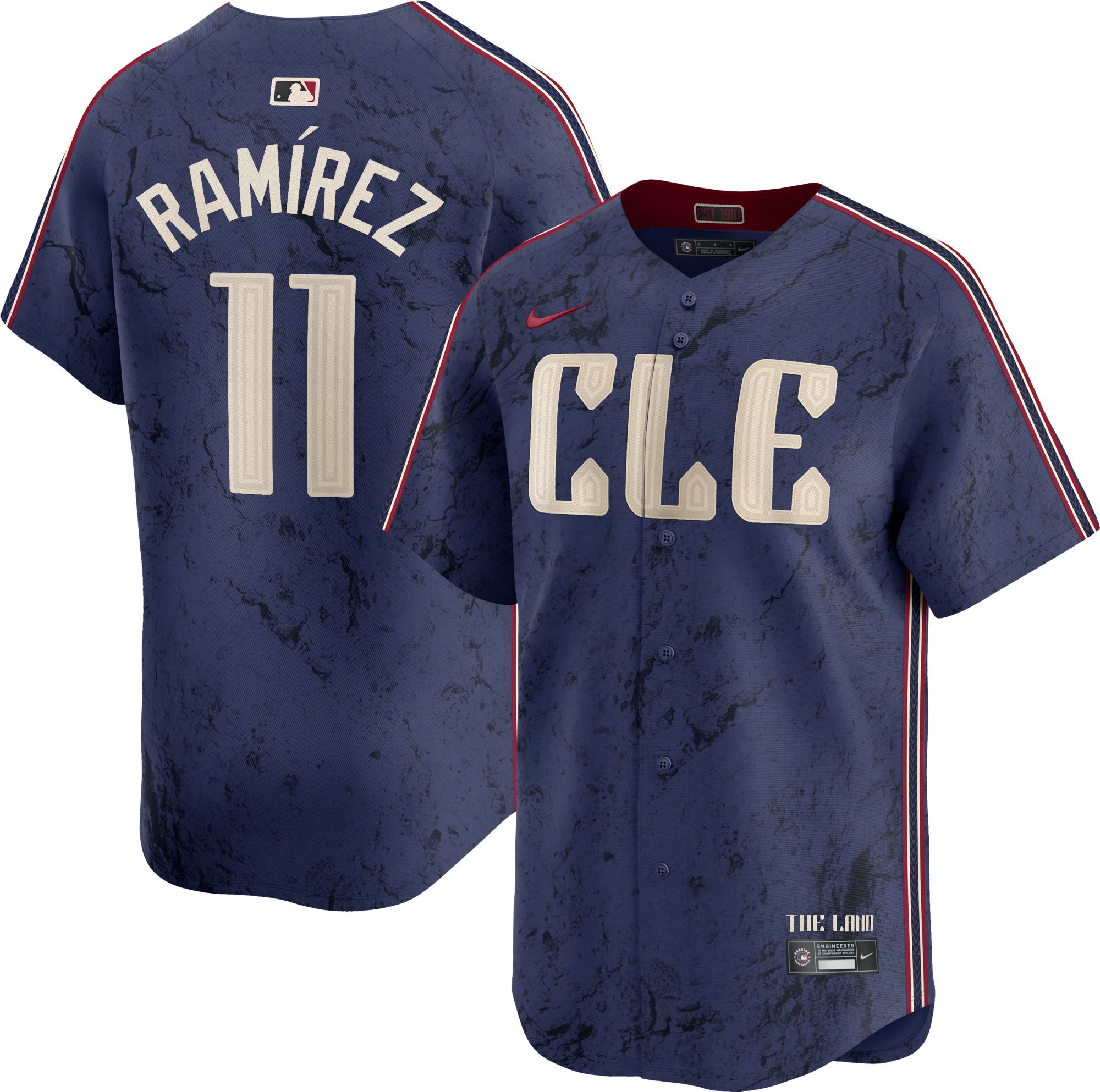 Nike Men's Cleveland Guardians City Connect José Ramírez #11 Navy Limited Vapor Jersey product image