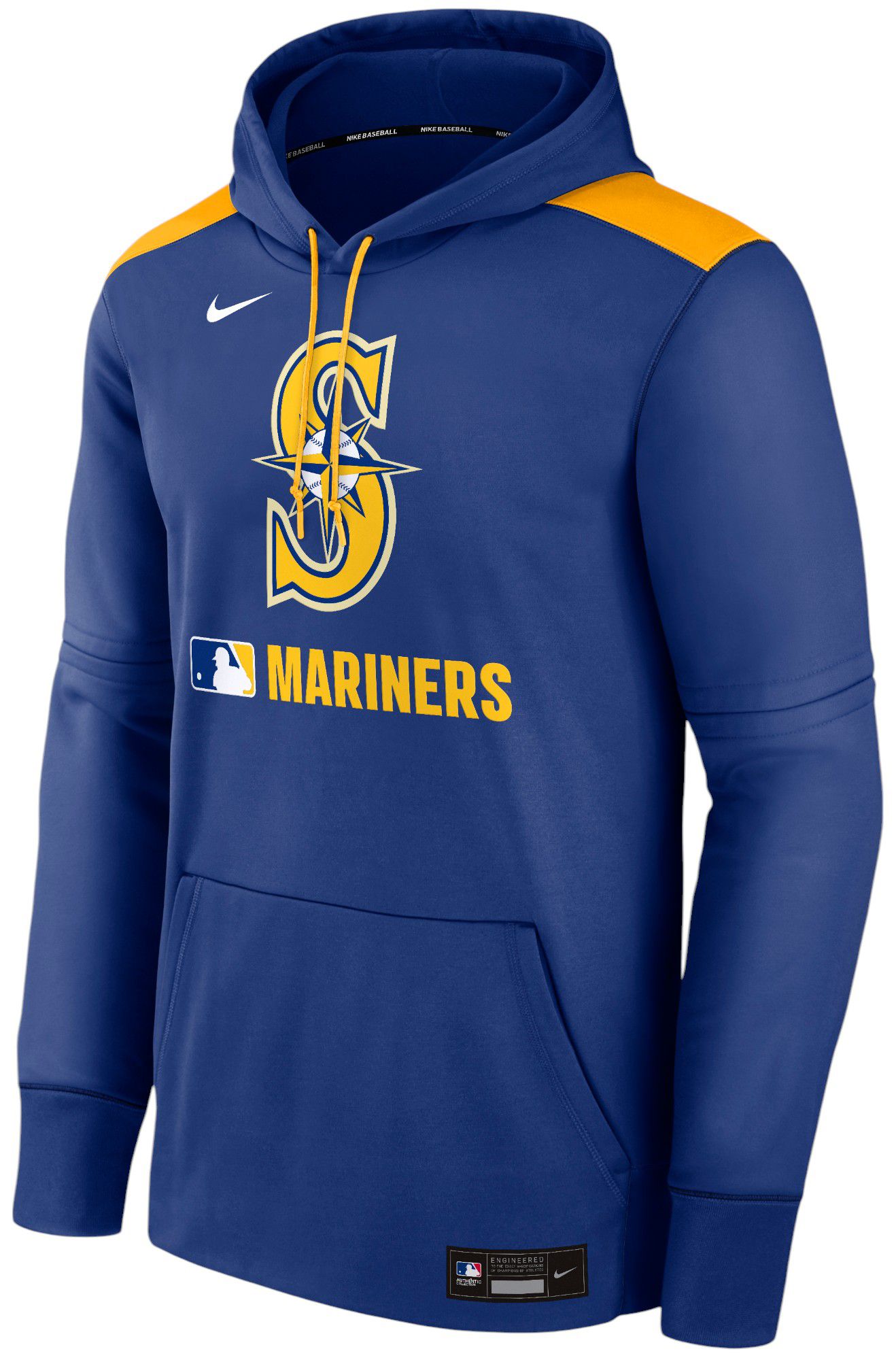Nike Men's Seattle Mariners Blue Therma Authentic Collection Hoodie product image