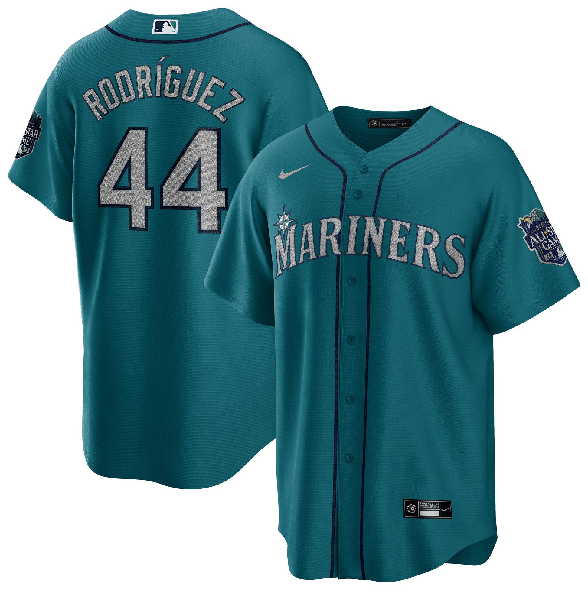 Nike Adult Seattle Mariners Julio Rodriguez #44 Mardi Gras Replica Jersey product image