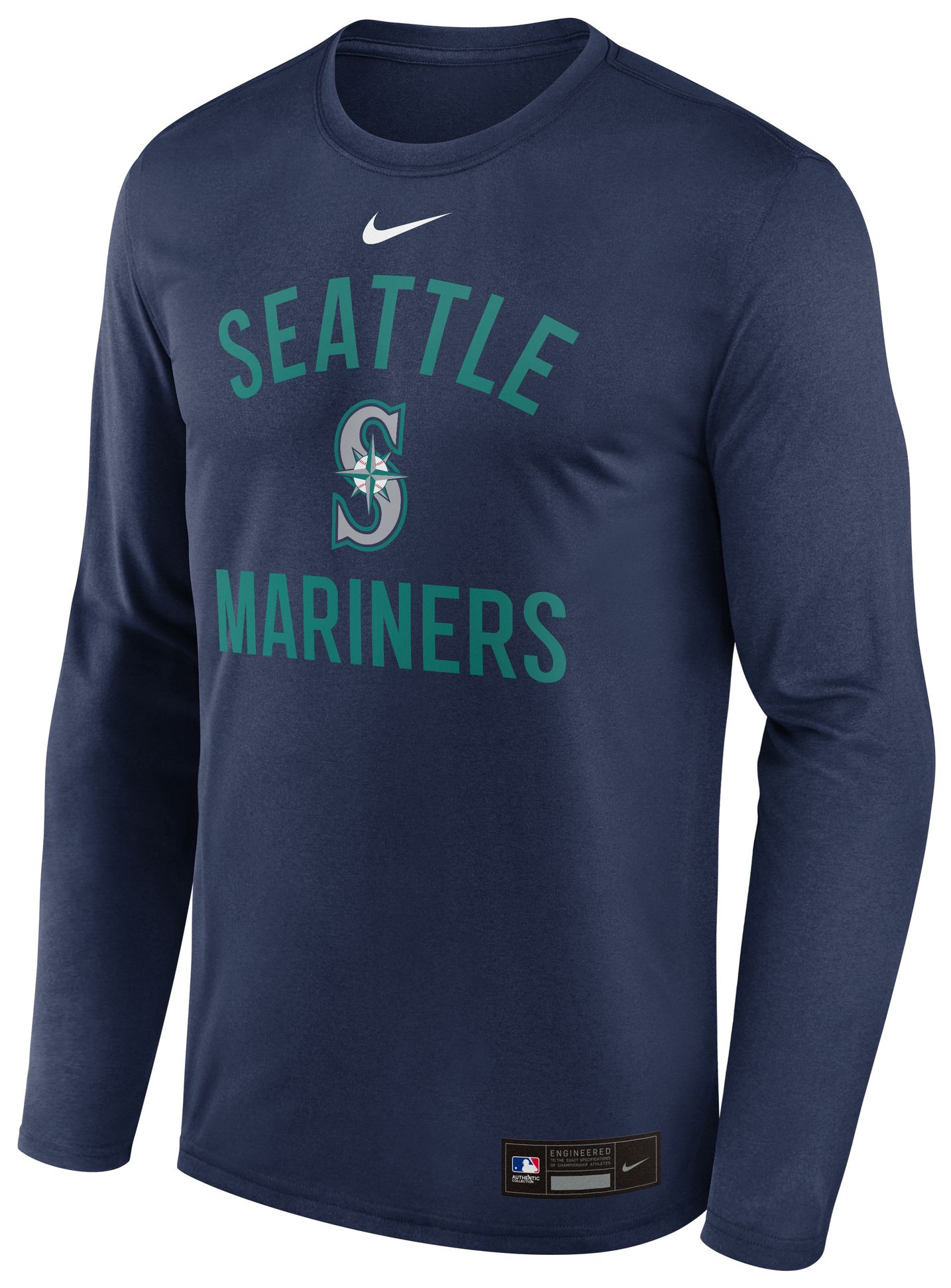 Nike Men's Seattle Mariners Navy Authentic Collection Legend Long Sleeve T-Shirt product image