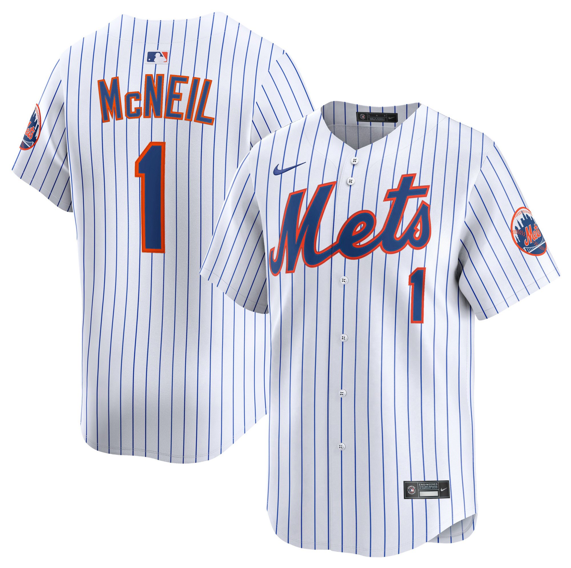 Nike Men's New York Mets Jeff McNeil #1 White Limited Jersey product image