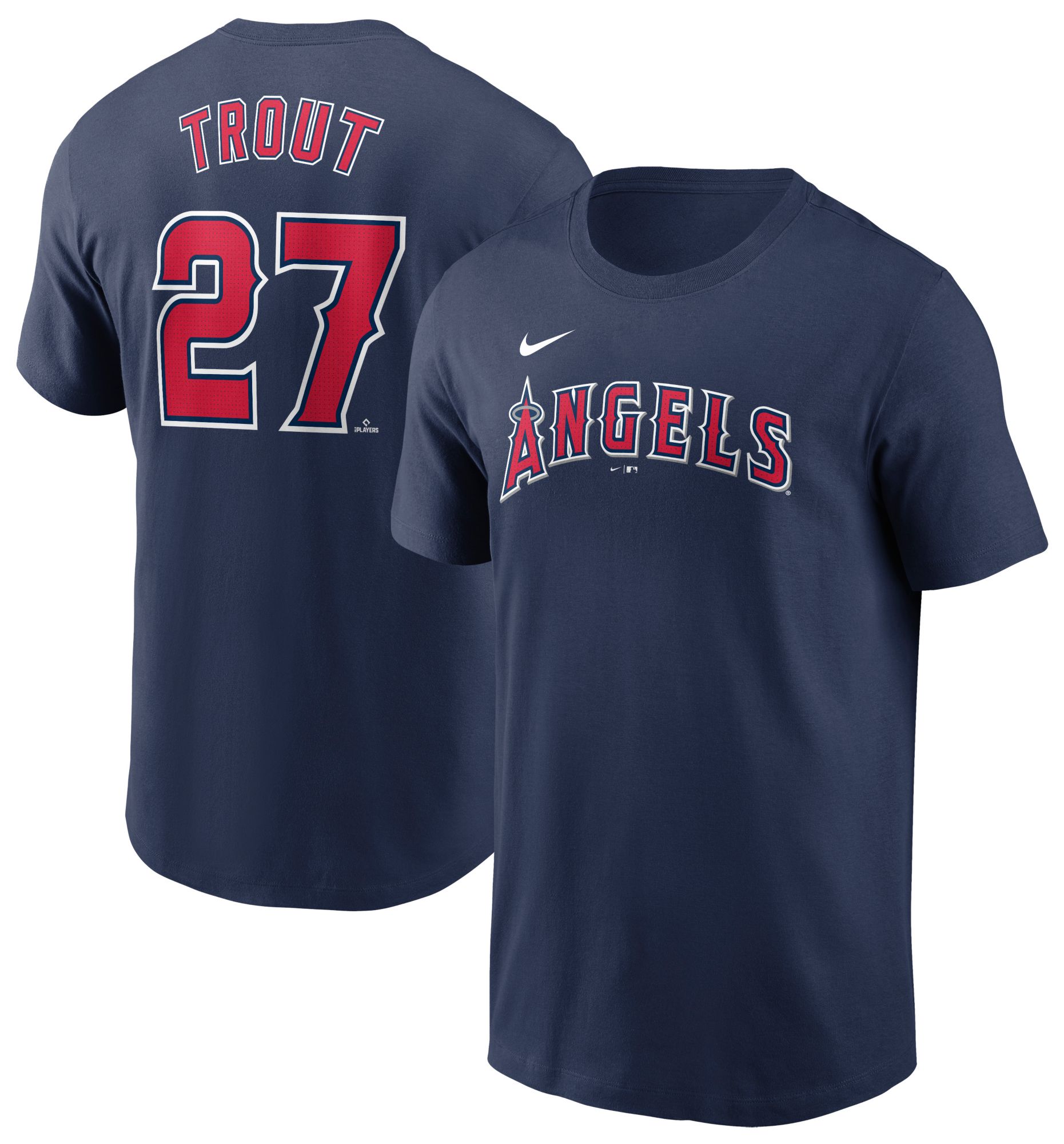 Nike Men's Los Angeles Angels Mike Trout #27 Navy T-Shirt product image