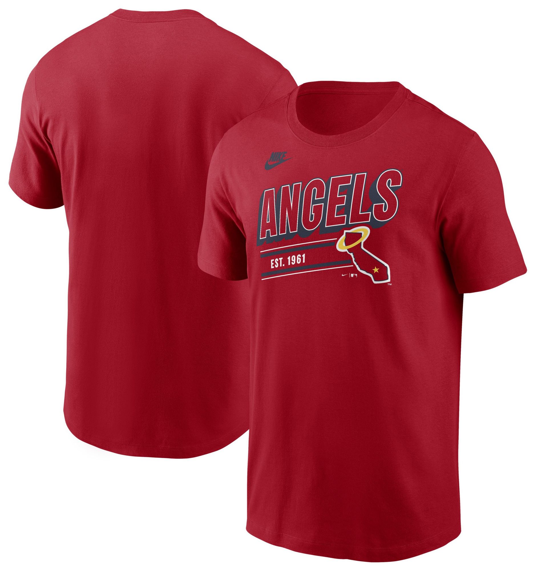 Nike Men's Los Angeles Angels Red Retro Logo T-Shirt product image