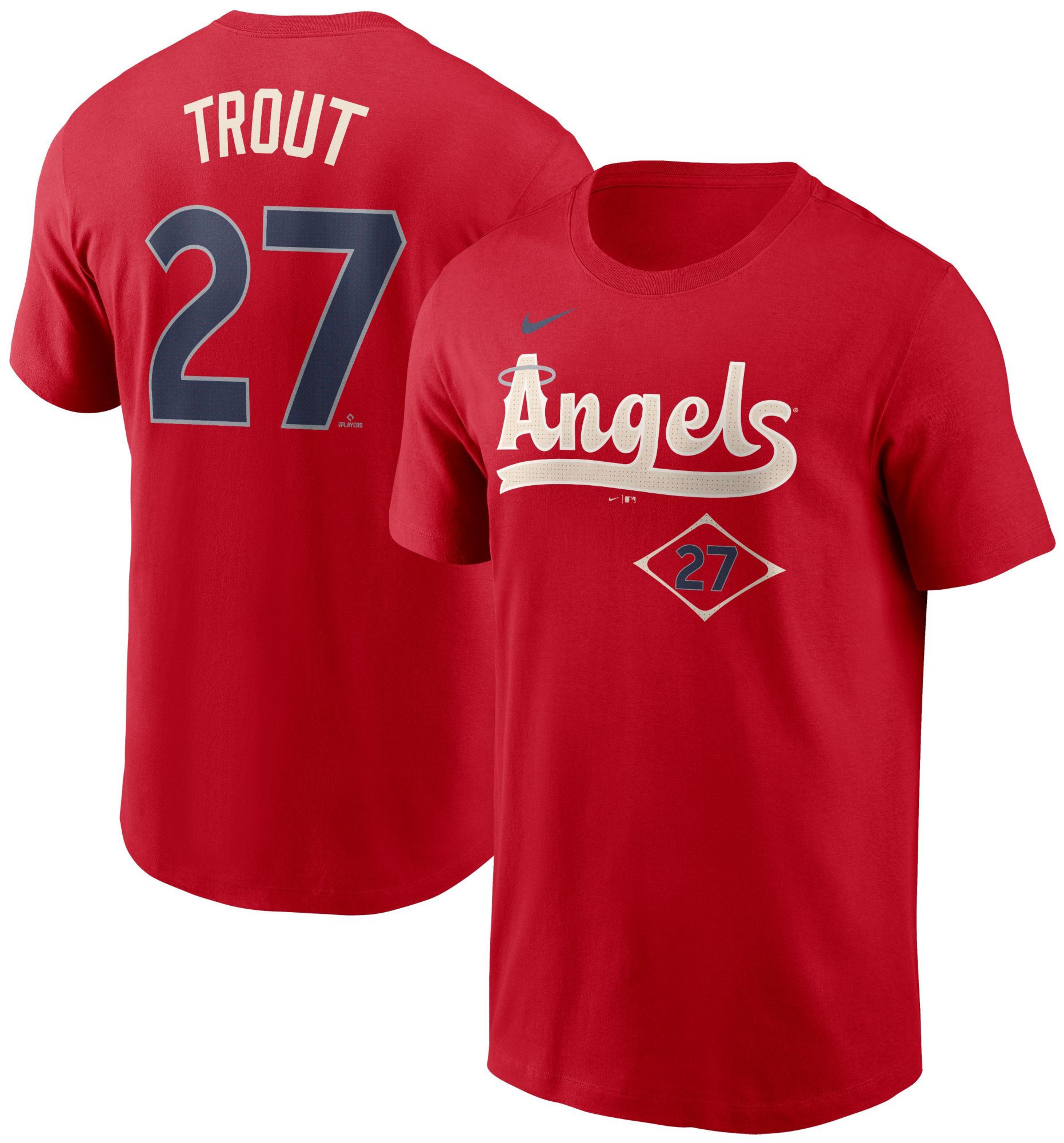 Nike Adult Los Angeles Angels Red Mike Trout #27 T-Shirt product image
