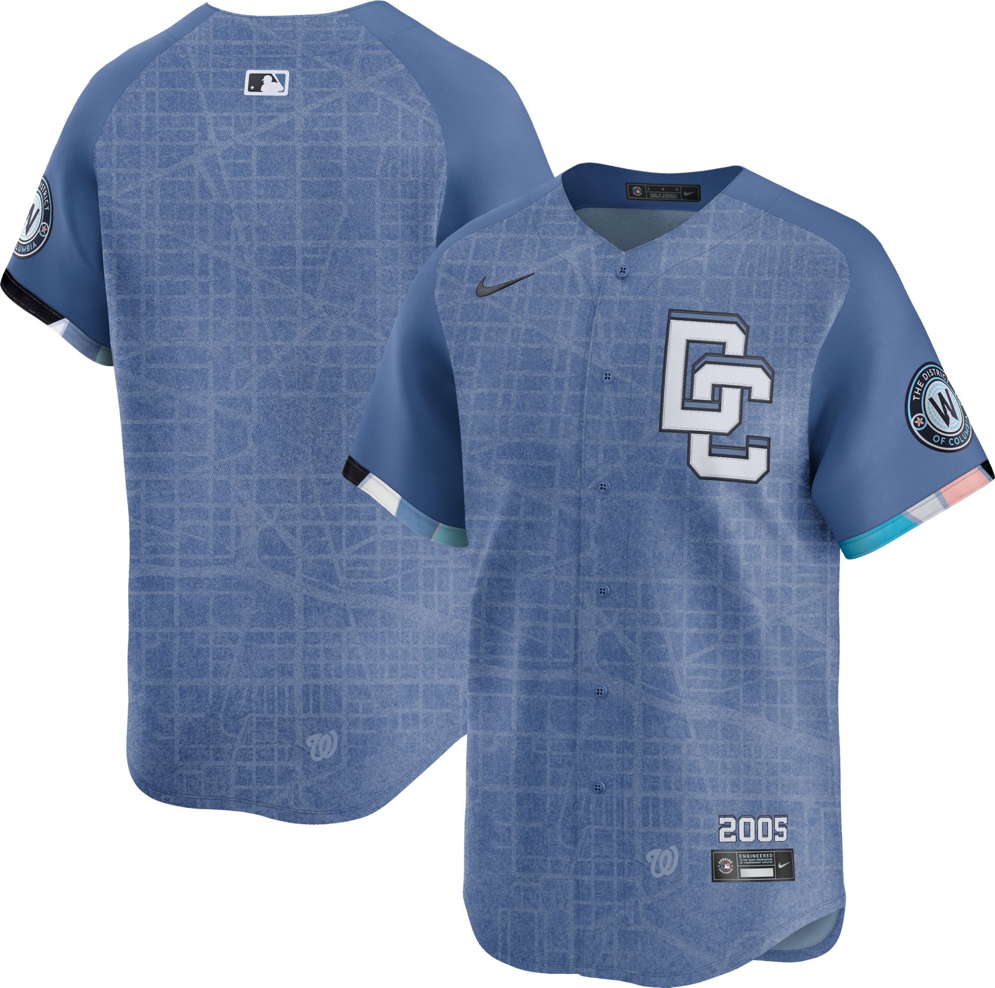Nike Men's Washington Nationals City Connect Blank Blue Limited Vapor Jersey product image