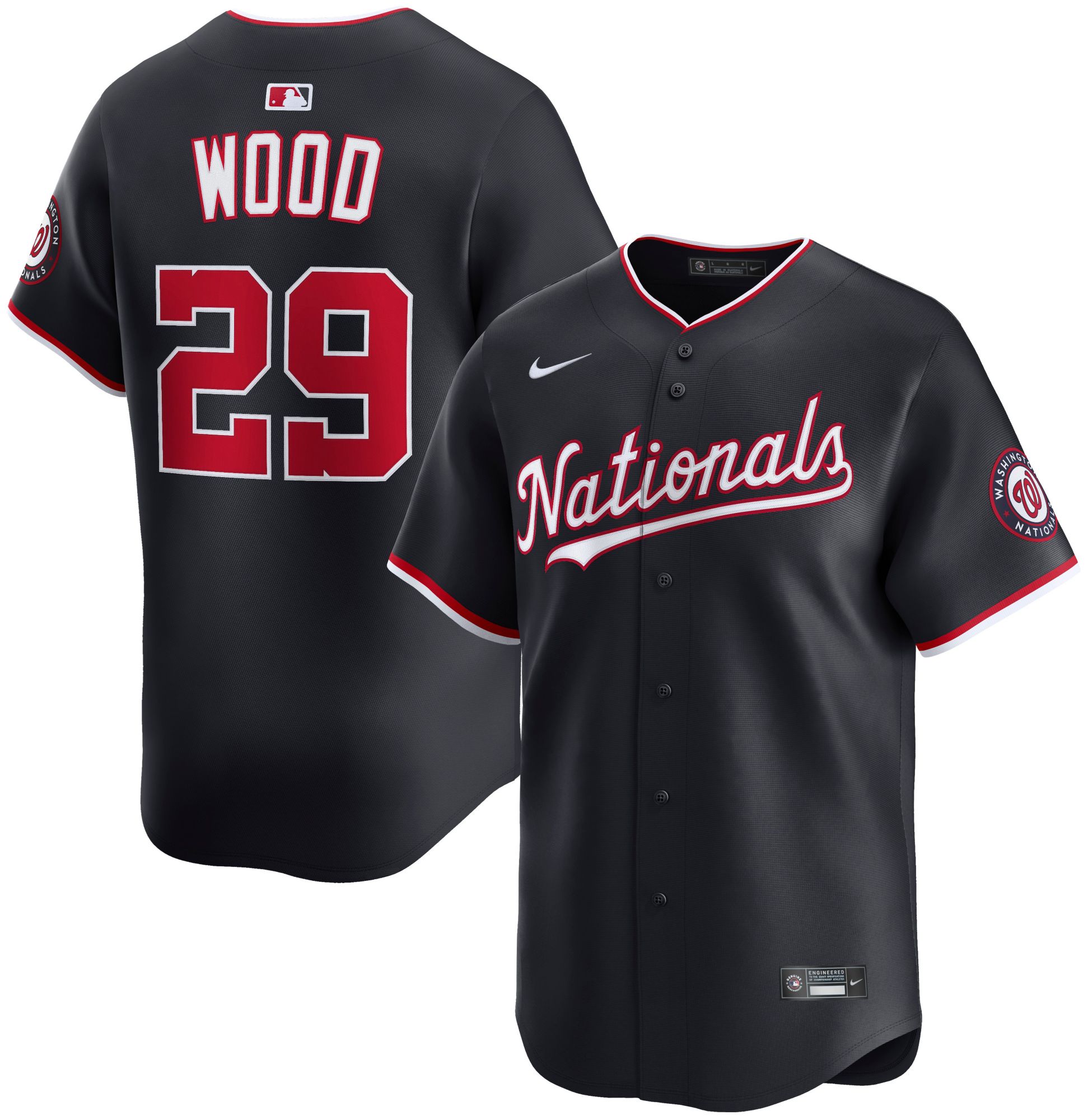 Nike Adult Washington Nationals Navy James Wood #29 Limited Jersey product image