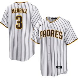 Nike Men's Replica San Diego Padres Jackson Merrill #3 White