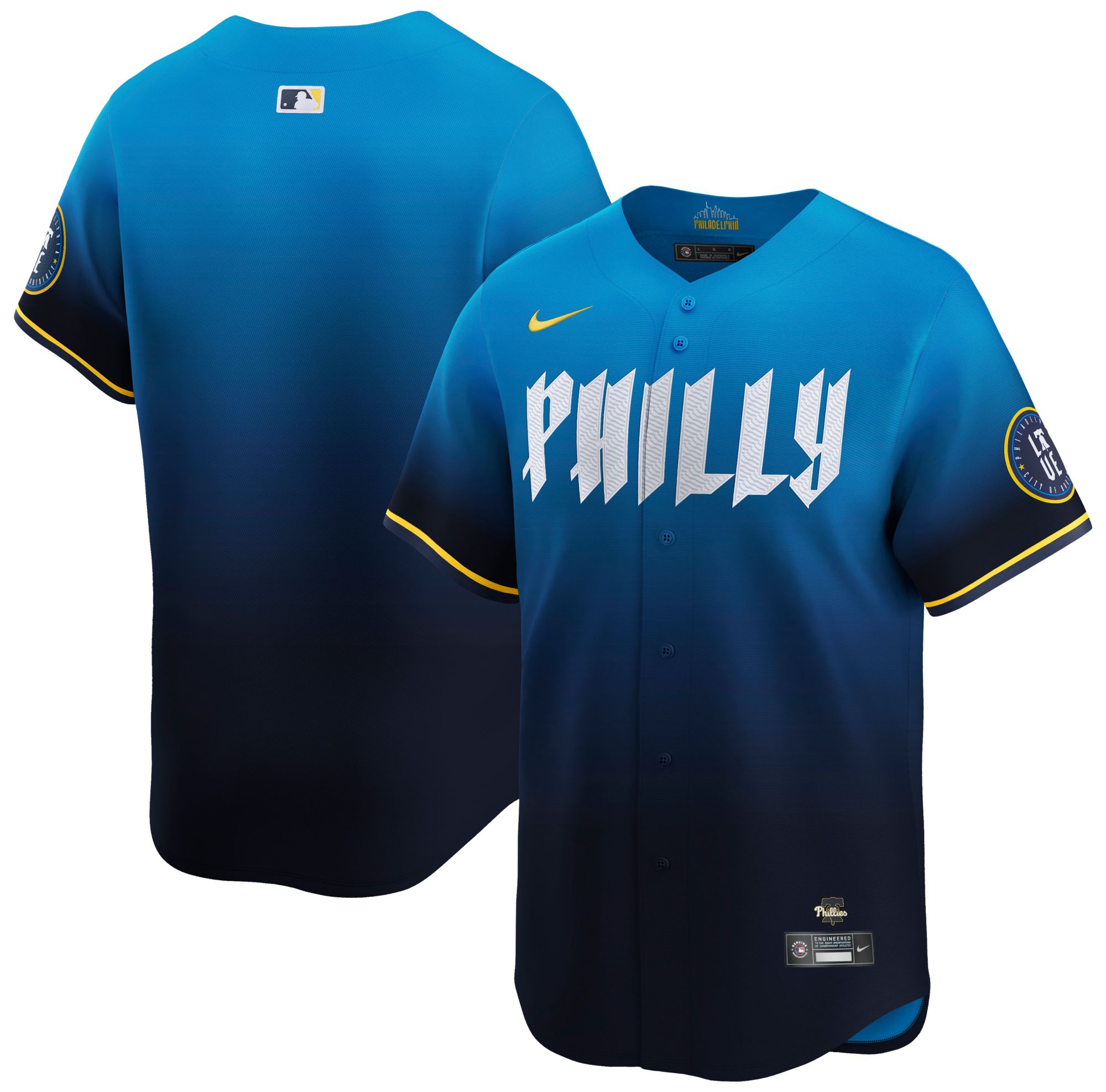Nike Adult Philadelphia Phillies City Connect Blue Blank Limited Jersey product image