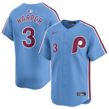 sorry, Nike Men's Philadelphia Phillies Bryce Harper #3 Blue Cool Base Jersey is currently out of stock