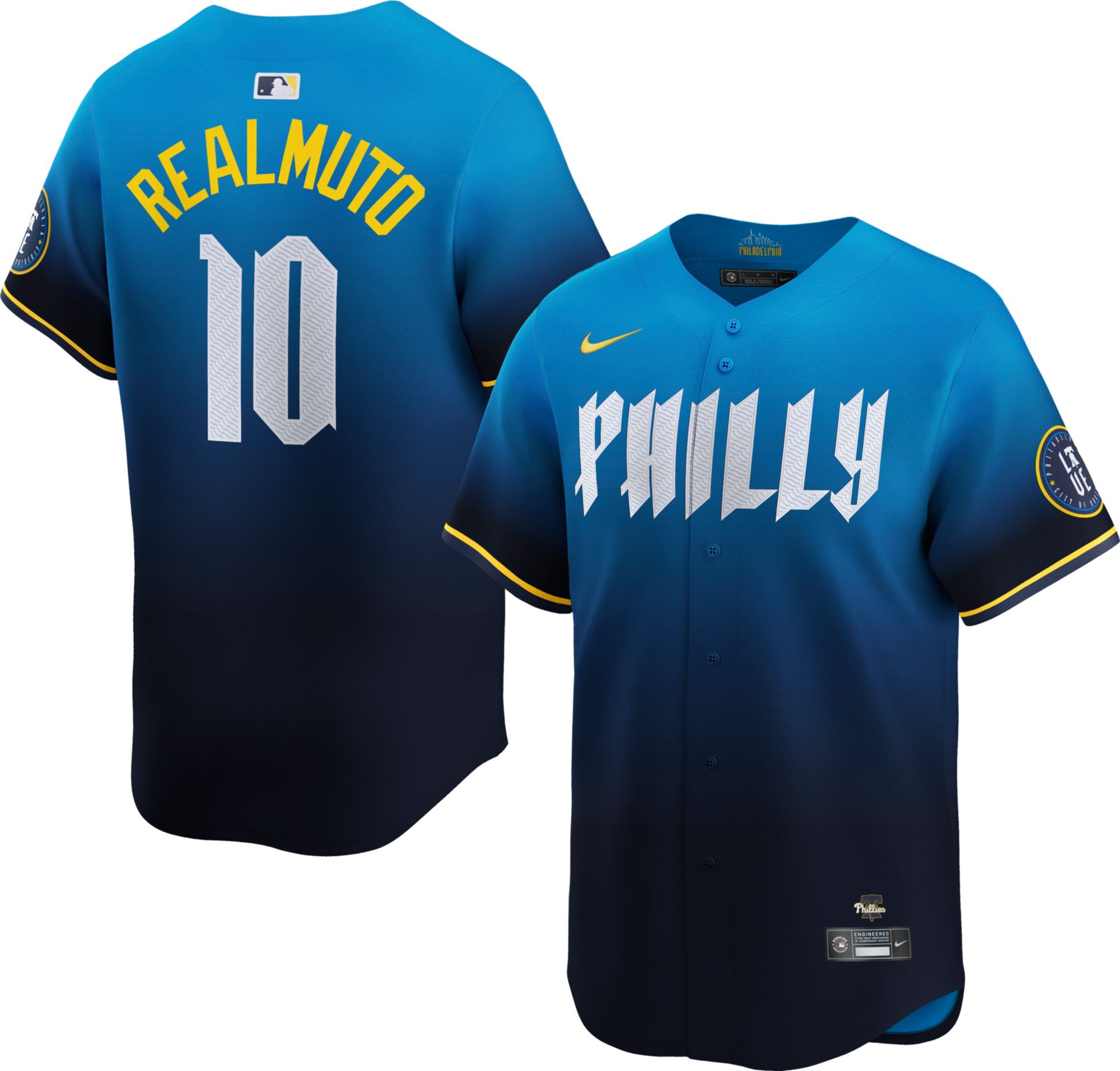 Nike Men's Philadelphia Phillies City Connect J.T. Realmuto #10 Blue Limited Vapor Jersey product image