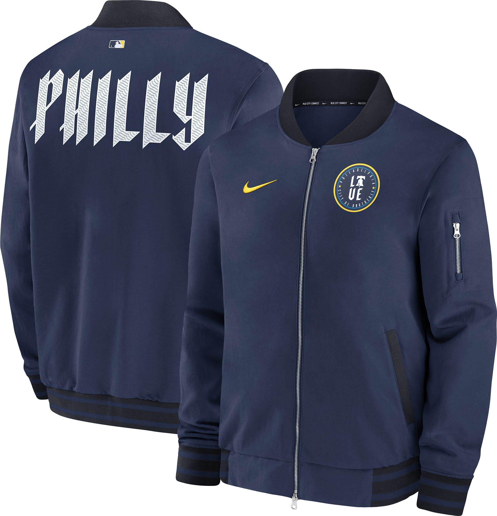 Nike Men's Philadelphia Phillies City Connect Authentic Collection Bomber Jacket product image