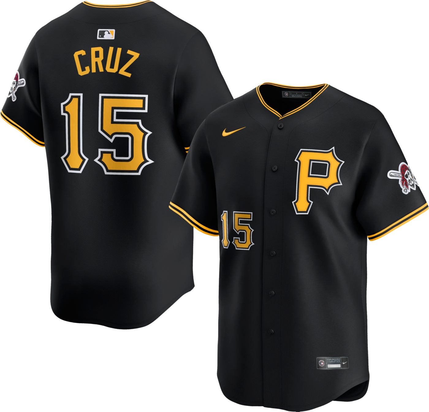 Nike Men s Pittsburgh Pirates Oneil Cruz 15 Black Limited Vapor Jersey Dick s Sporting Goods