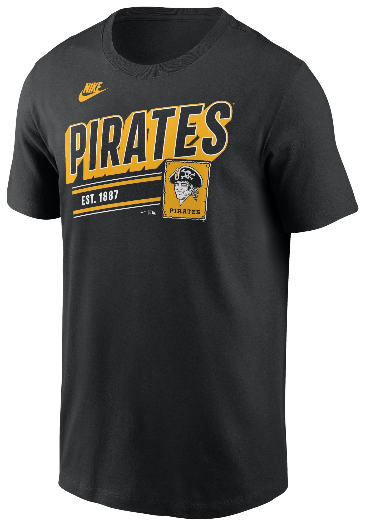 Nike Men's Pittsburgh Pirates Black Retro Logo T-Shirt product image