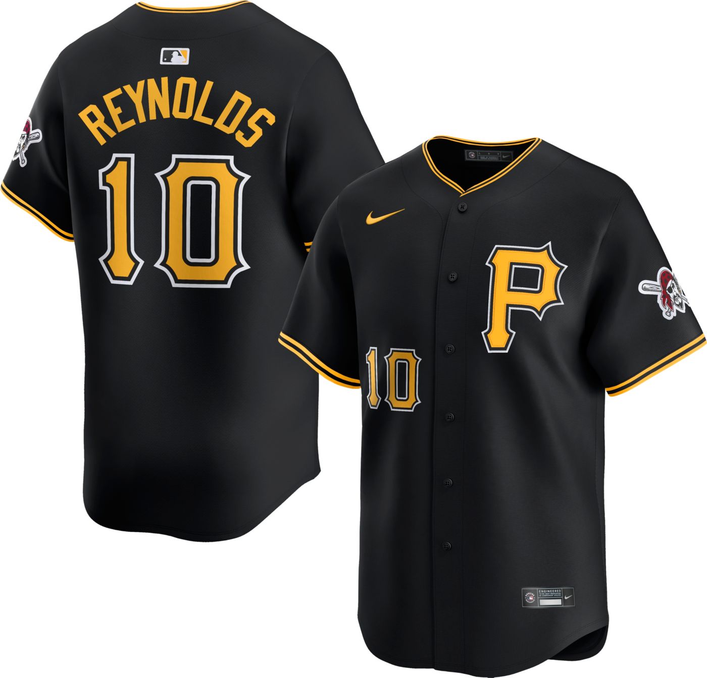 Nike Men s Pittsburgh Pirates Bryan Reynolds 10 Black Limited Vapor Jersey Dick s Sporting Goods