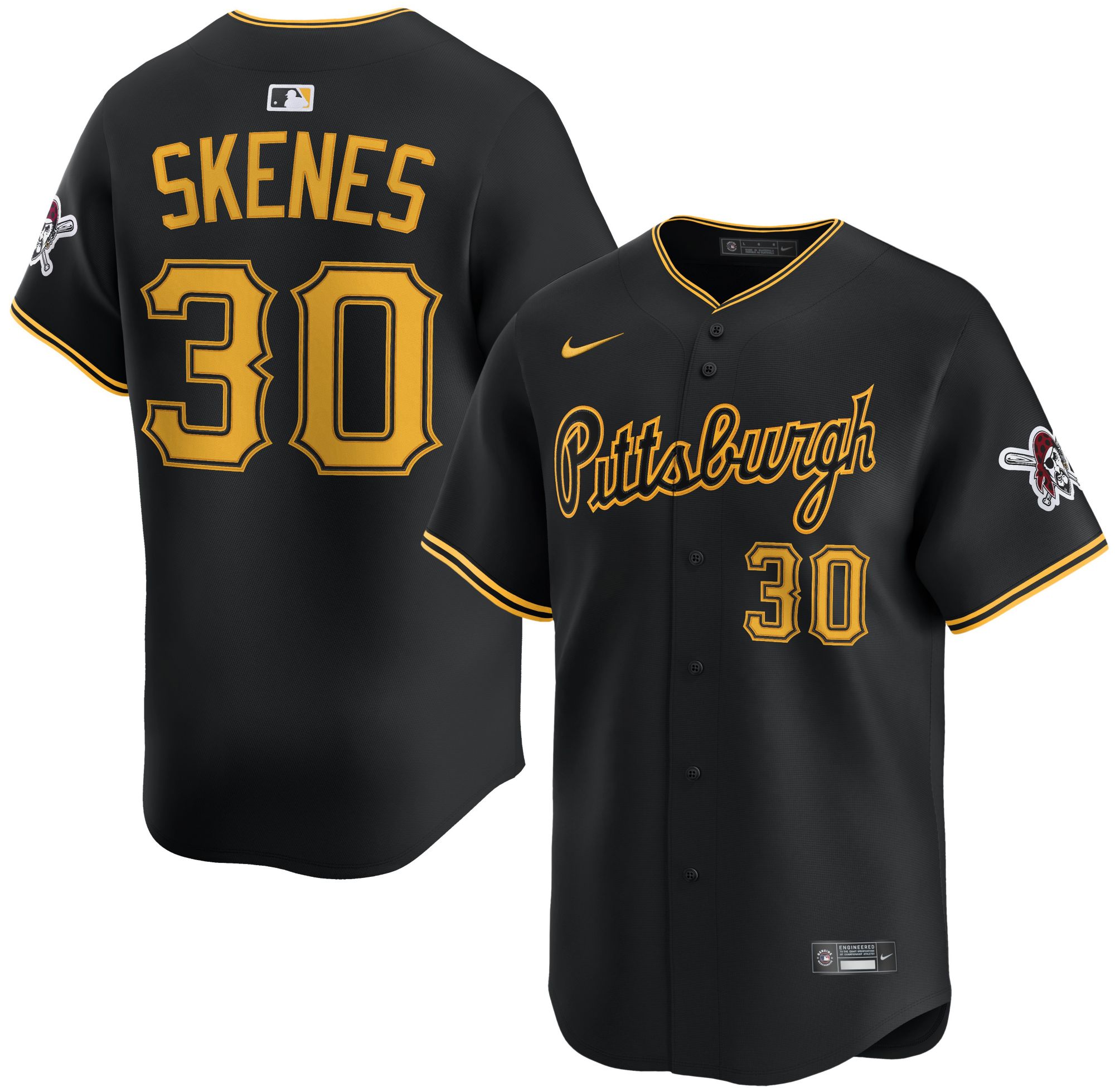 Nike Adult Pittsburgh Pirates Paul Skenes #30 Black Limited Jersey product image
