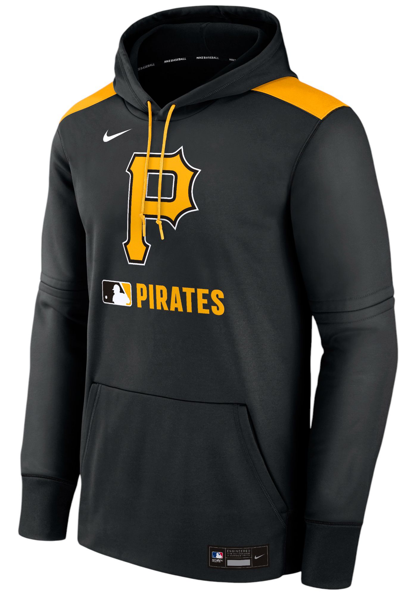 Nike Men s Pittsburgh Pirates Black Therma Authentic Collection Hoodie Dick s Sporting Goods