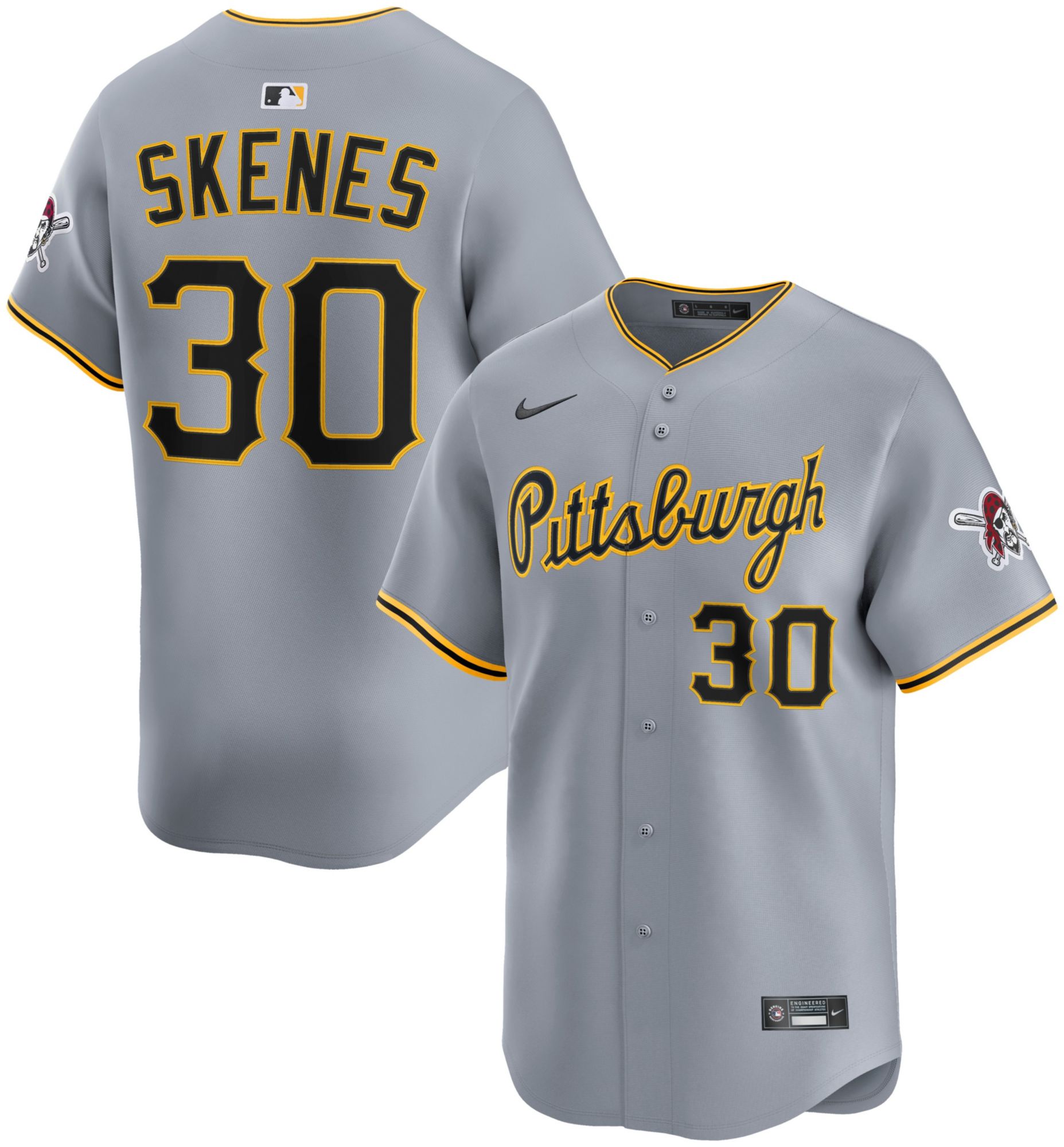 Nike Adult Pittsburgh Pirates Grey Paul Skenes #30 Limited Jersey product image