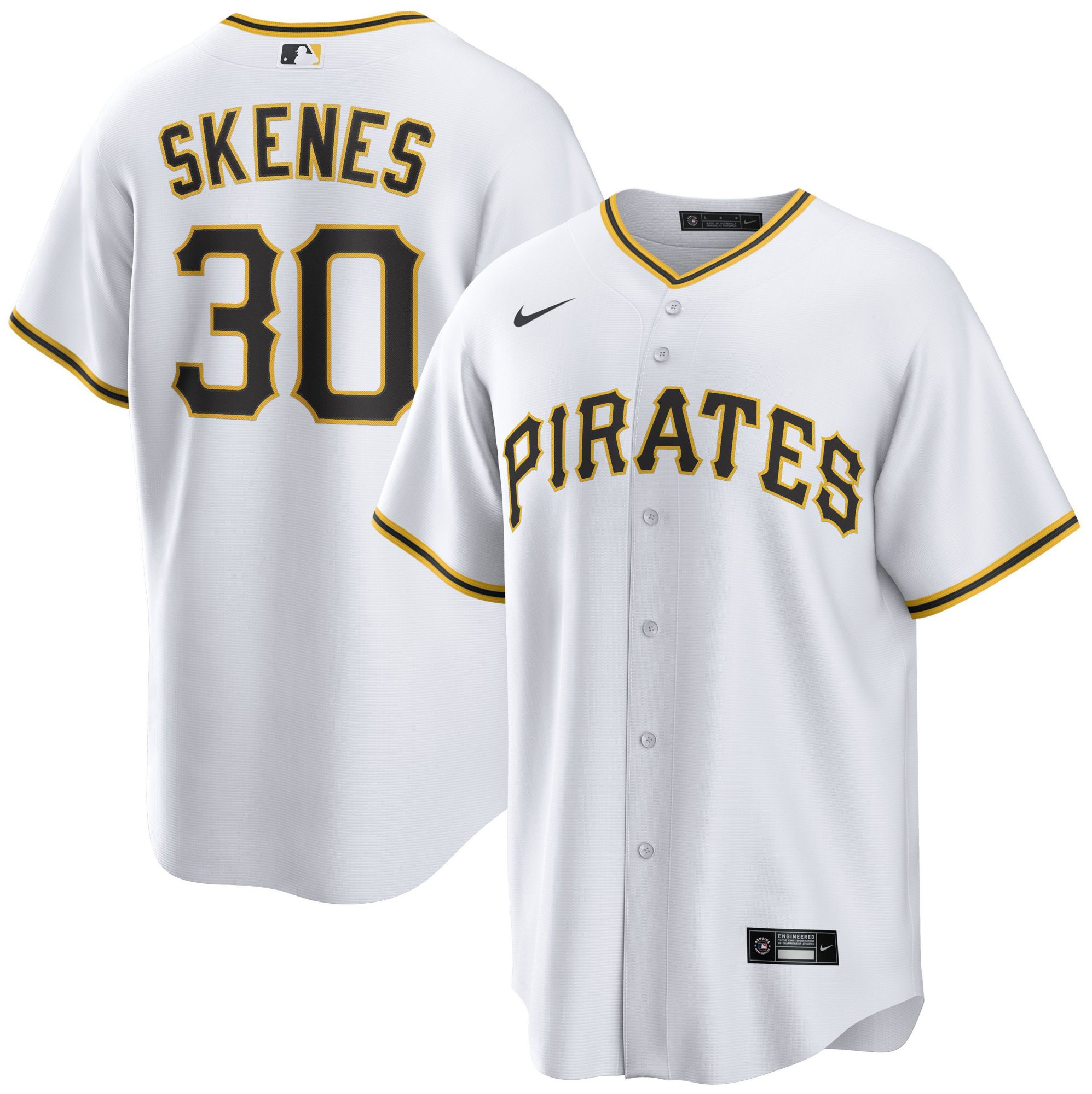 Nike Men's Pittsburgh Pirates White Paul Skenes #30 Replica Jersey product image