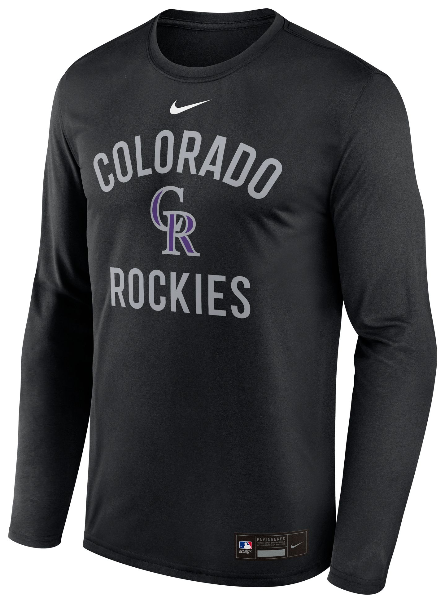 Nike Men's Colorado Rockies Black Authentic Collection Legend Long Sleeve T-Shirt product image