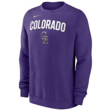 sorry, Nike Adult Colorado Rockies Fleece Purple Crewneck Sweatshirt is currently out of stock