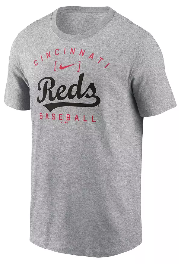 Nike Men's Cincinnati Reds Gray Home Team Arch T-Shirt