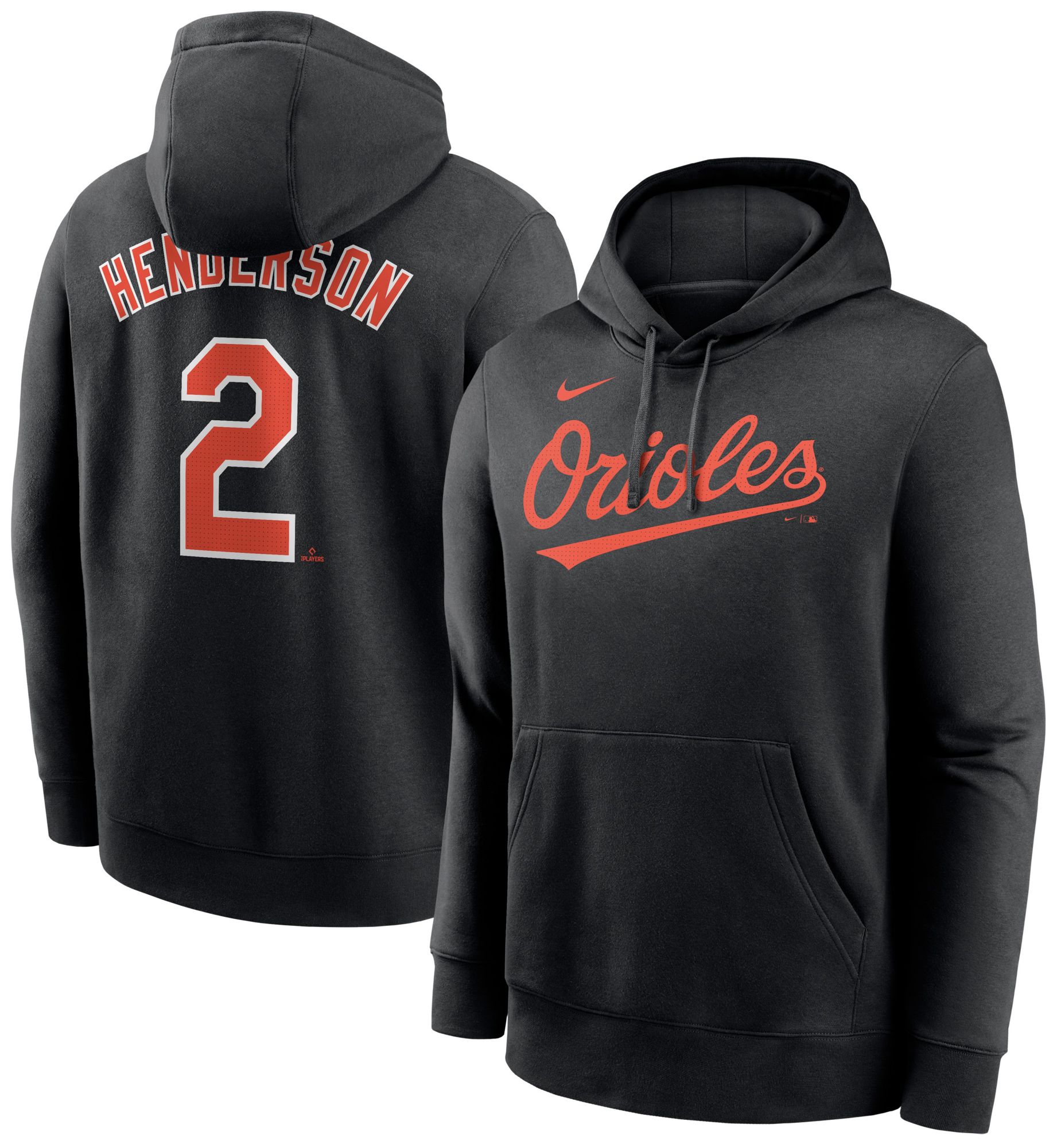 Nike Men's Baltimore Orioles Gunnar Henderson #2 Black Pullover Hoodie product image