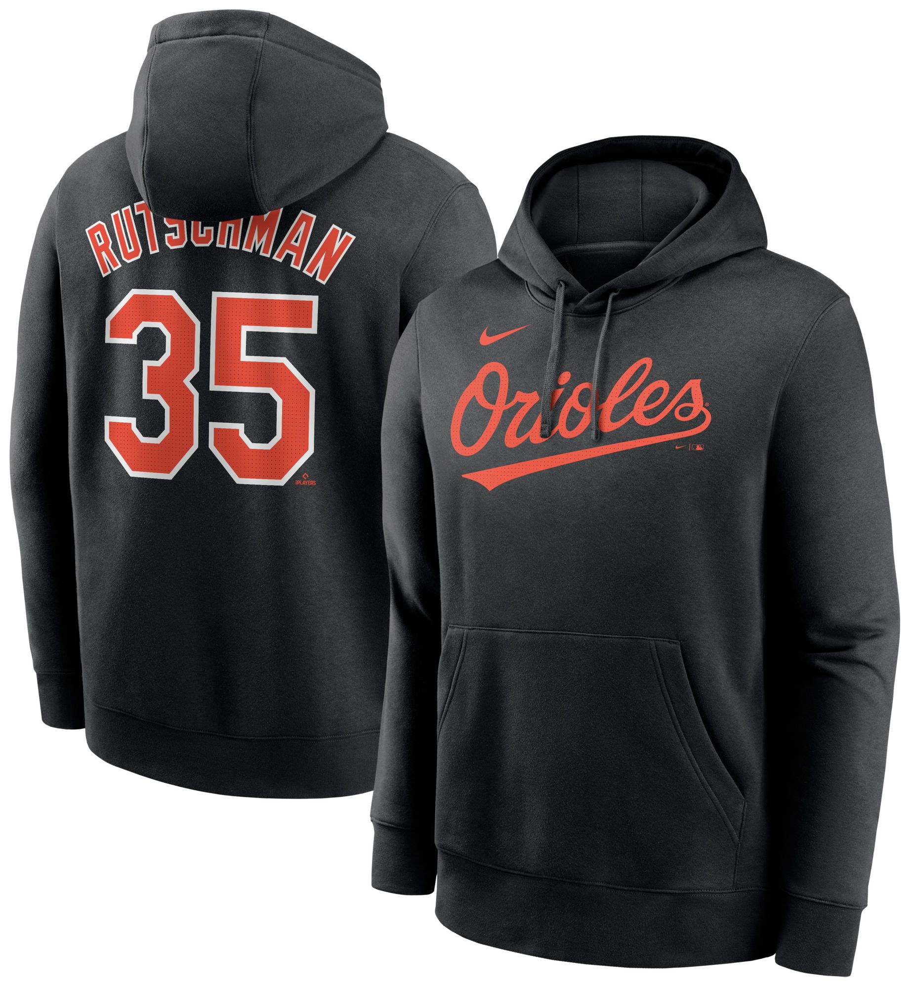 Nike Men's Baltimore Orioles Adley Rutschman #35 Black Pullover Hoodie product image