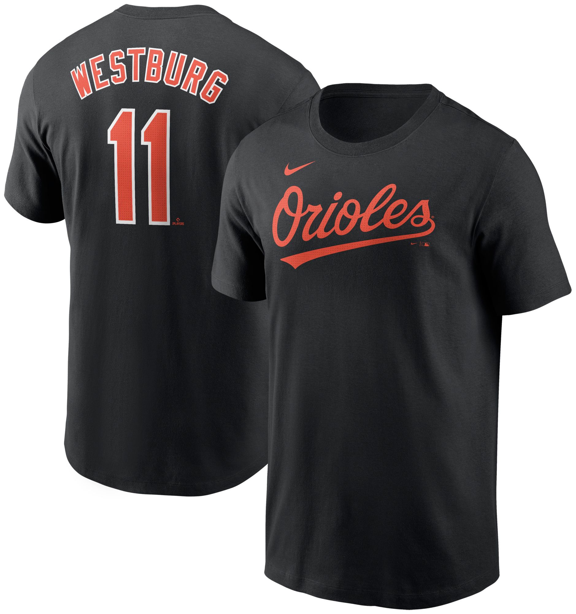 Nike Men's Baltimore Orioles Jordan Westburg #11 Black T-Shirt product image