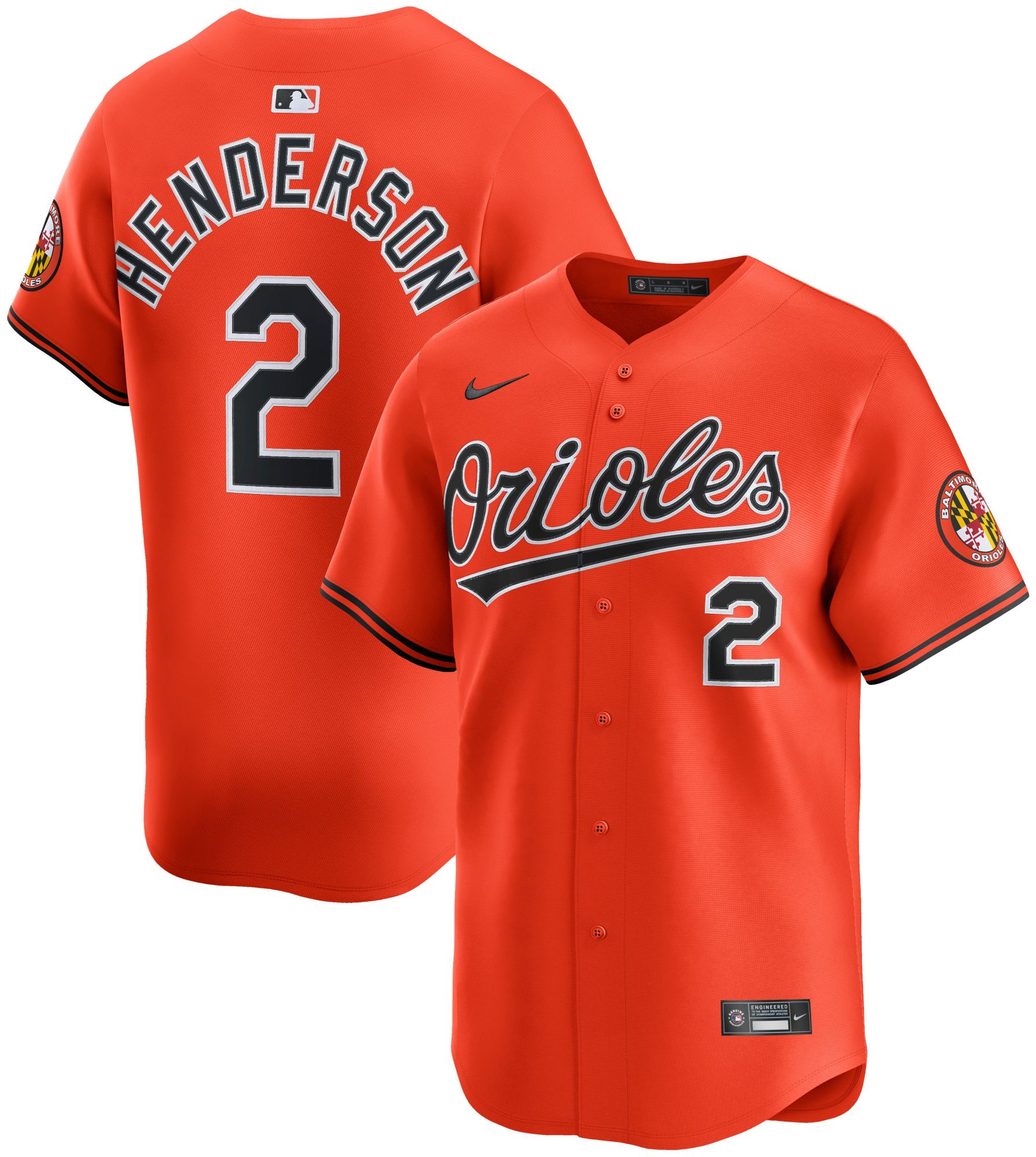 Nike Men's Baltimore Orioles Orange Gunnar Henderson #2 Limited
