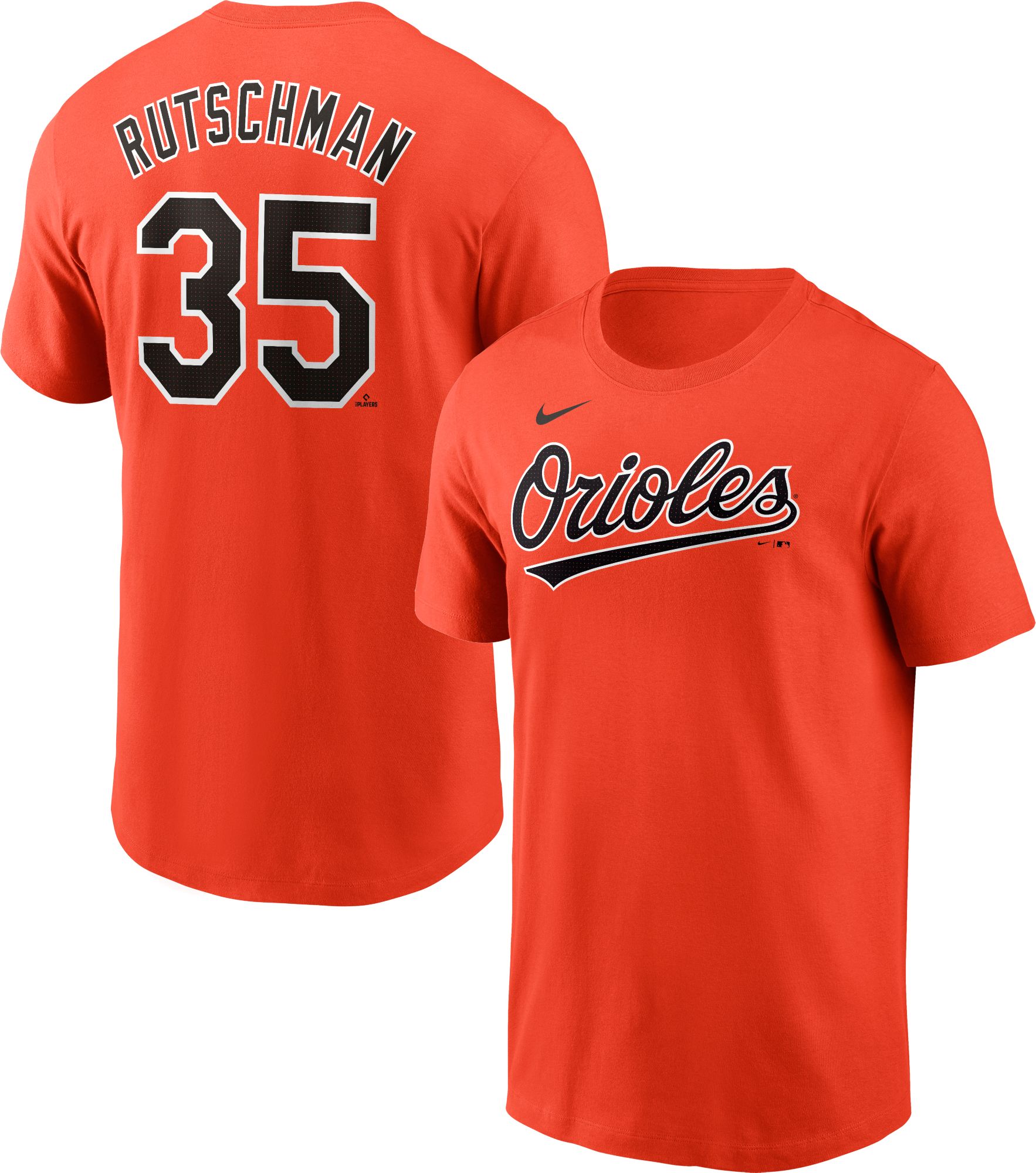 Nike Men's Baltimore Orioles Adley Rutschman #35 Orange T-Shirt