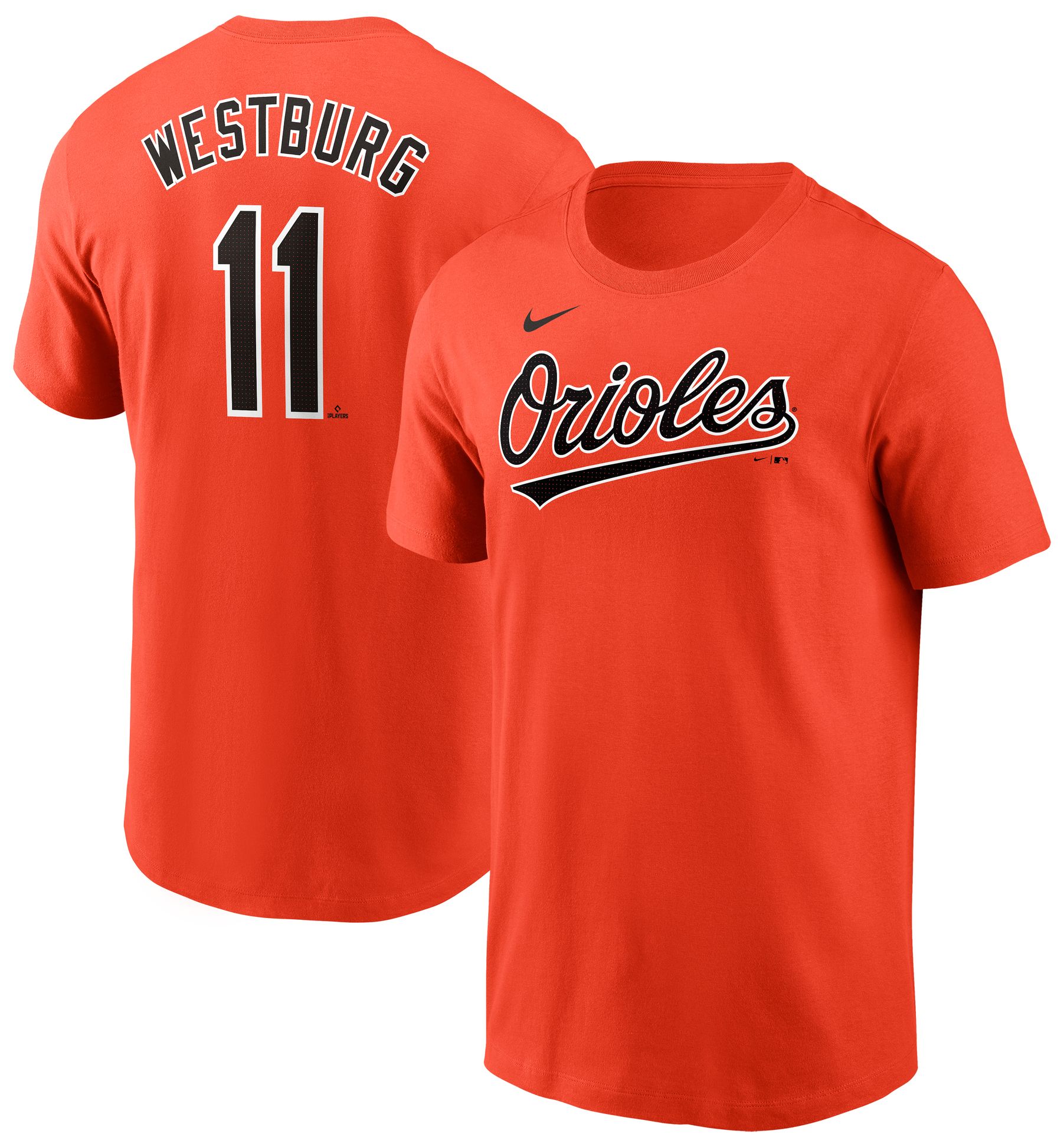 Nike Men's Baltimore Orioles Jordan Westburg #11 Orange Home T-Shirt product image